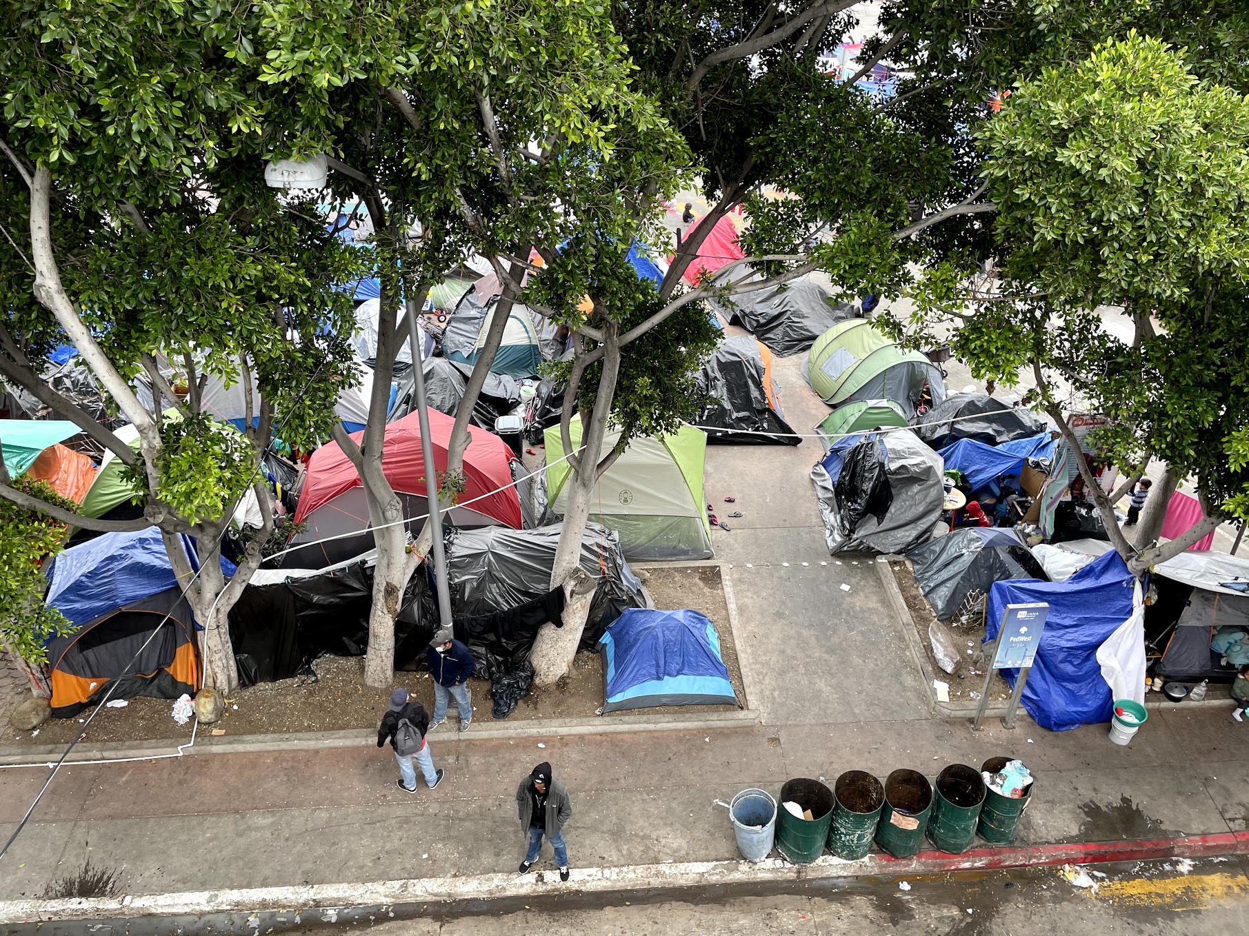 El Chaparral, a sprawling migrant tent city near the US-Mexico border, is home to about 1,000 migrants and asylum seekers [Barrett Limoges/Al Jazeera]