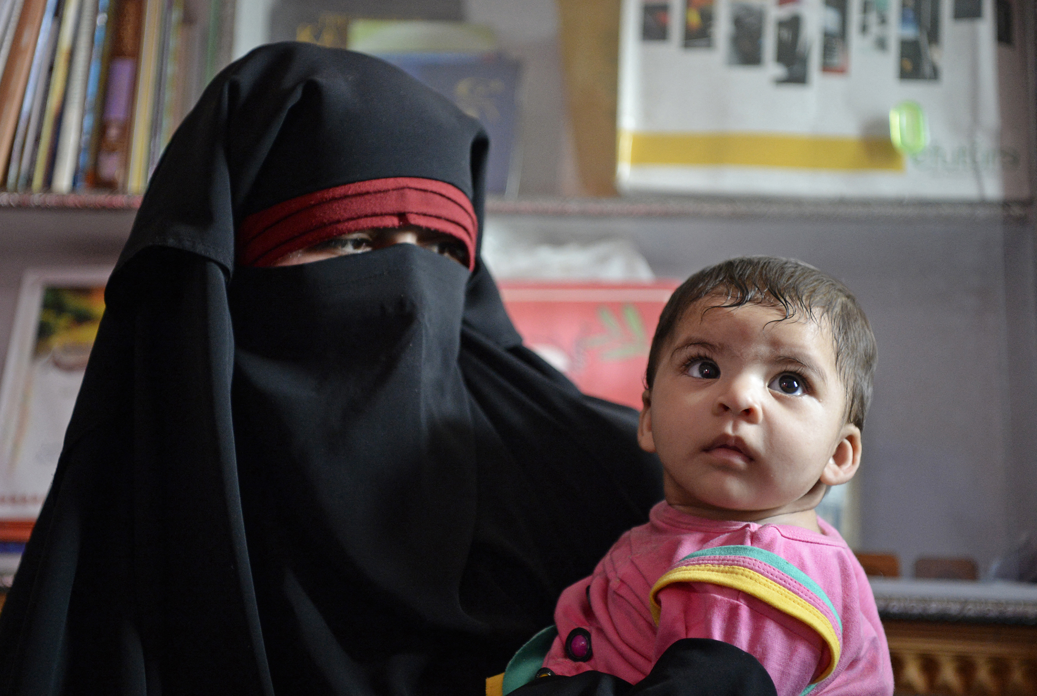 Sultan’s wife and daughter at their Srinagar home in this September 4, 2018 photo