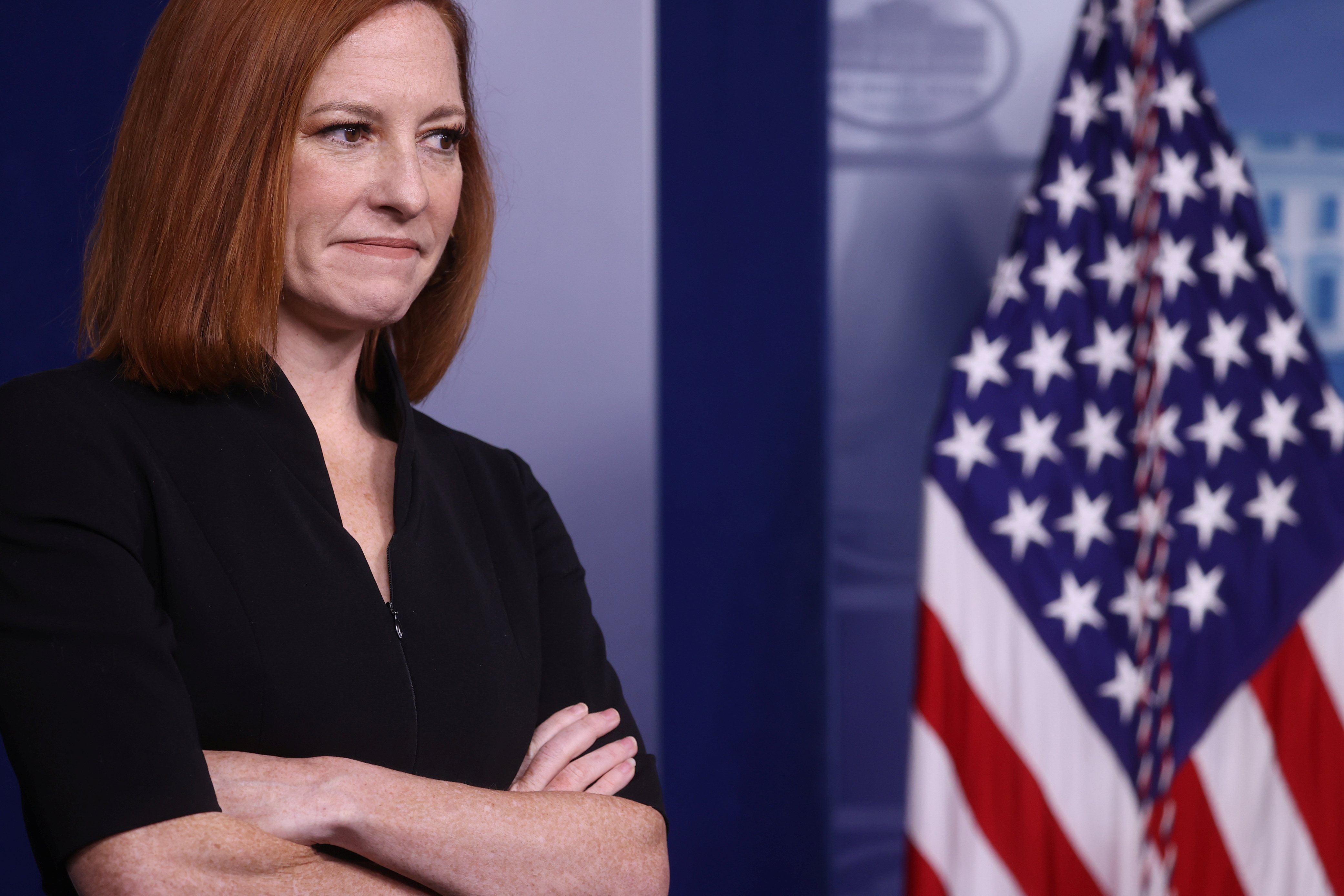 White House press secretary Jen Psaki holds the daily press briefing at the White House in Washington