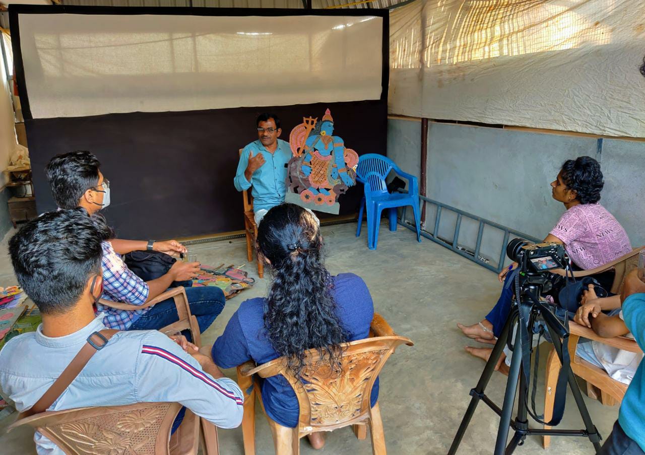 Lakshman Pulavar at a training session with his students