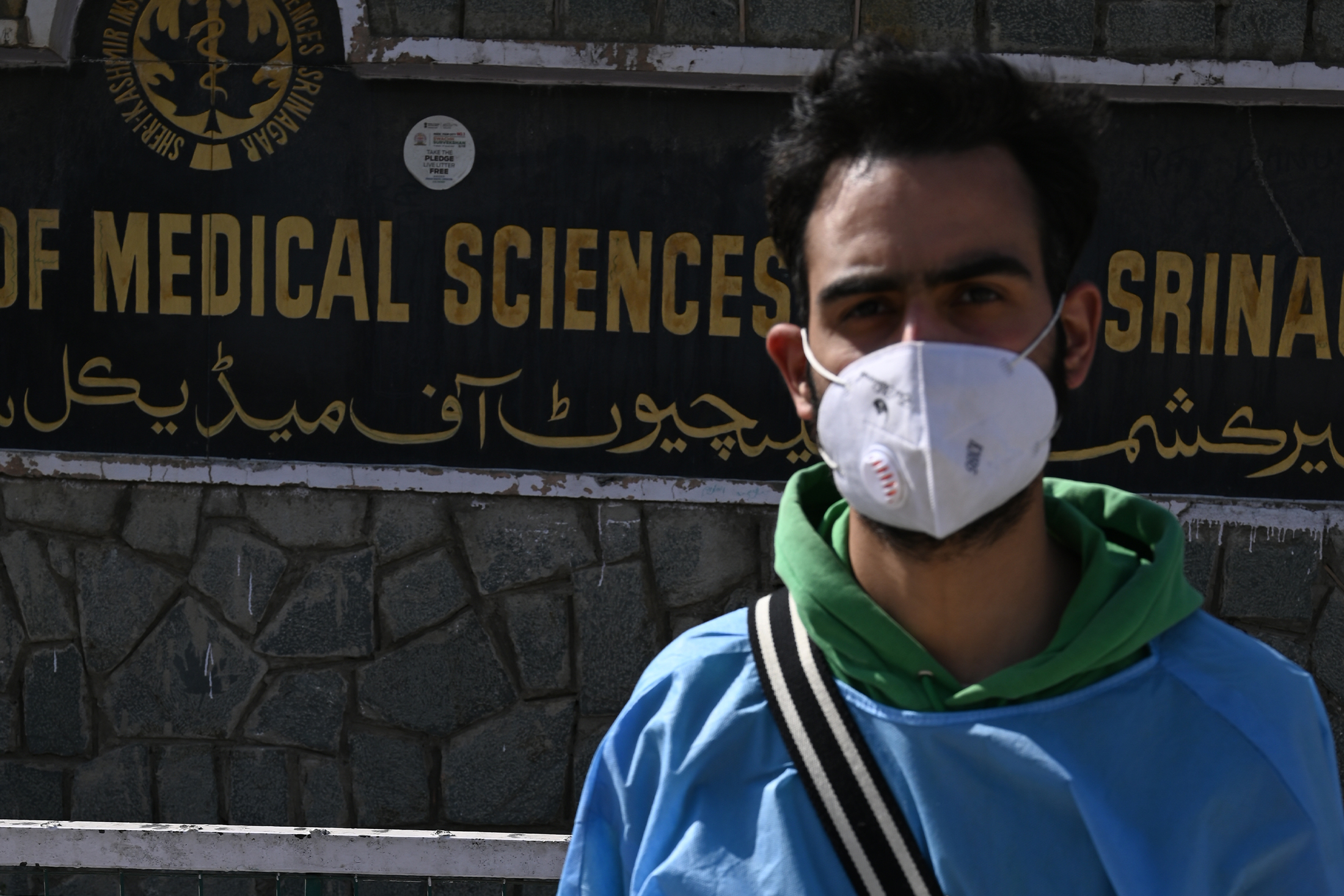Umer Farooq Bhat, whose mother died when the hospital she was at in Srinagar, Kashmir, ran out of oxygen [Nawal Ali/Al Jazeera]