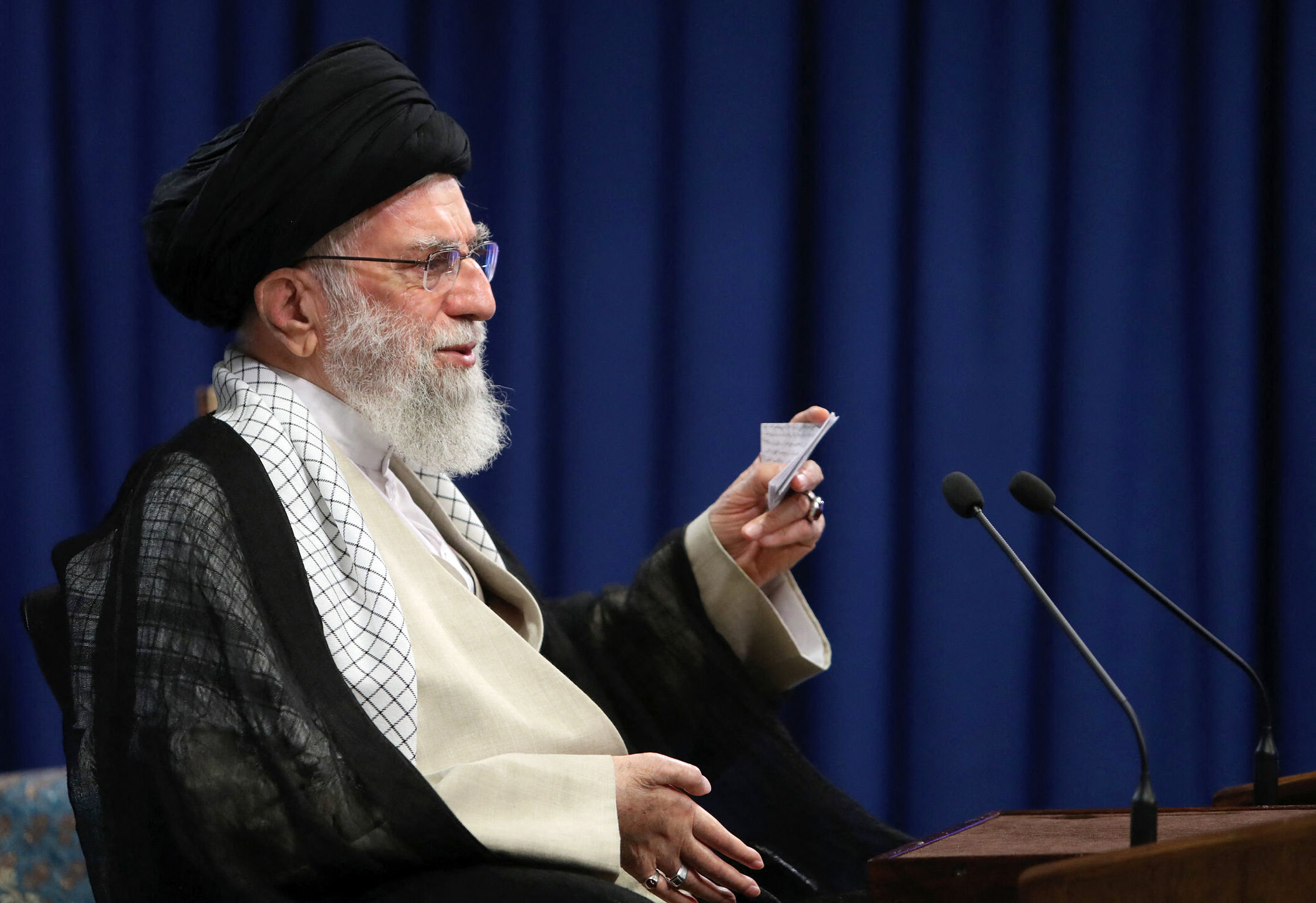 During a live TV speech on June 4, Khamenei urged voters to turn out for the presidential election