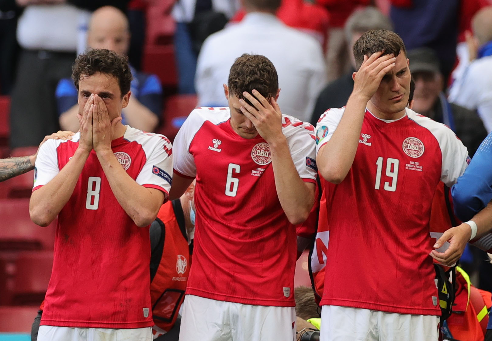 Some of Christian Eriksen’s teammates broke down in tears