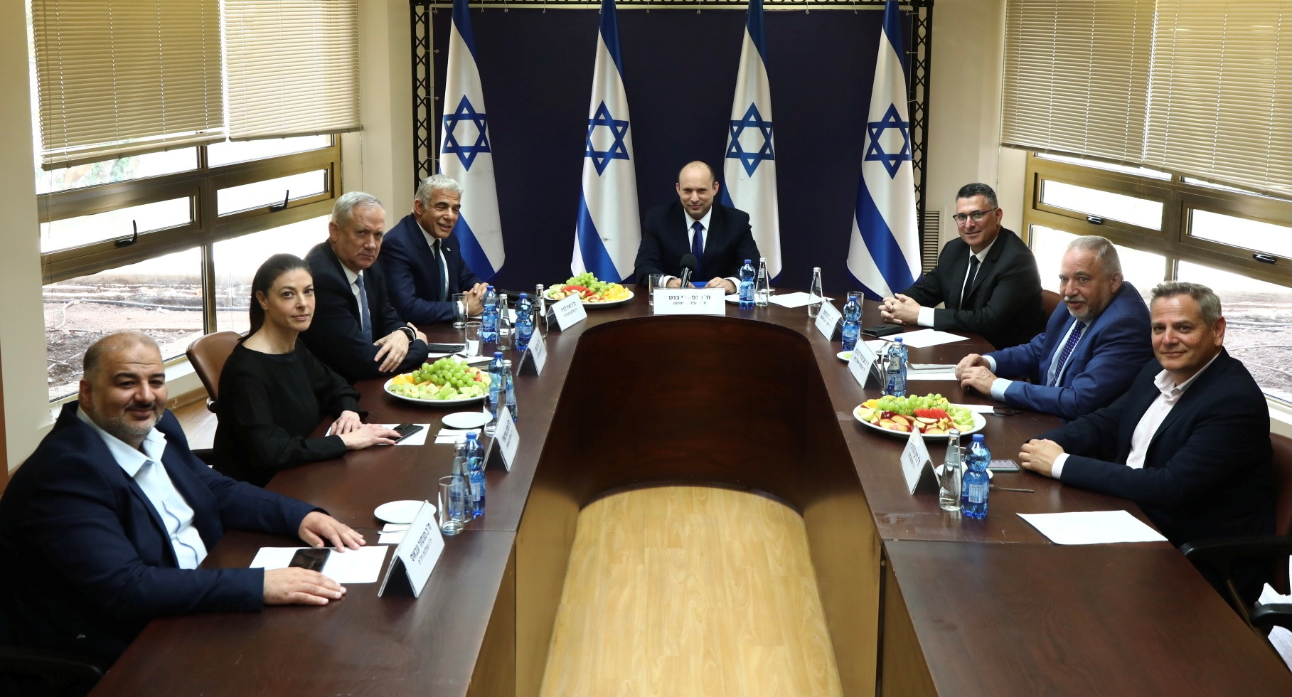 Party leaders of the Israeli coalition government
