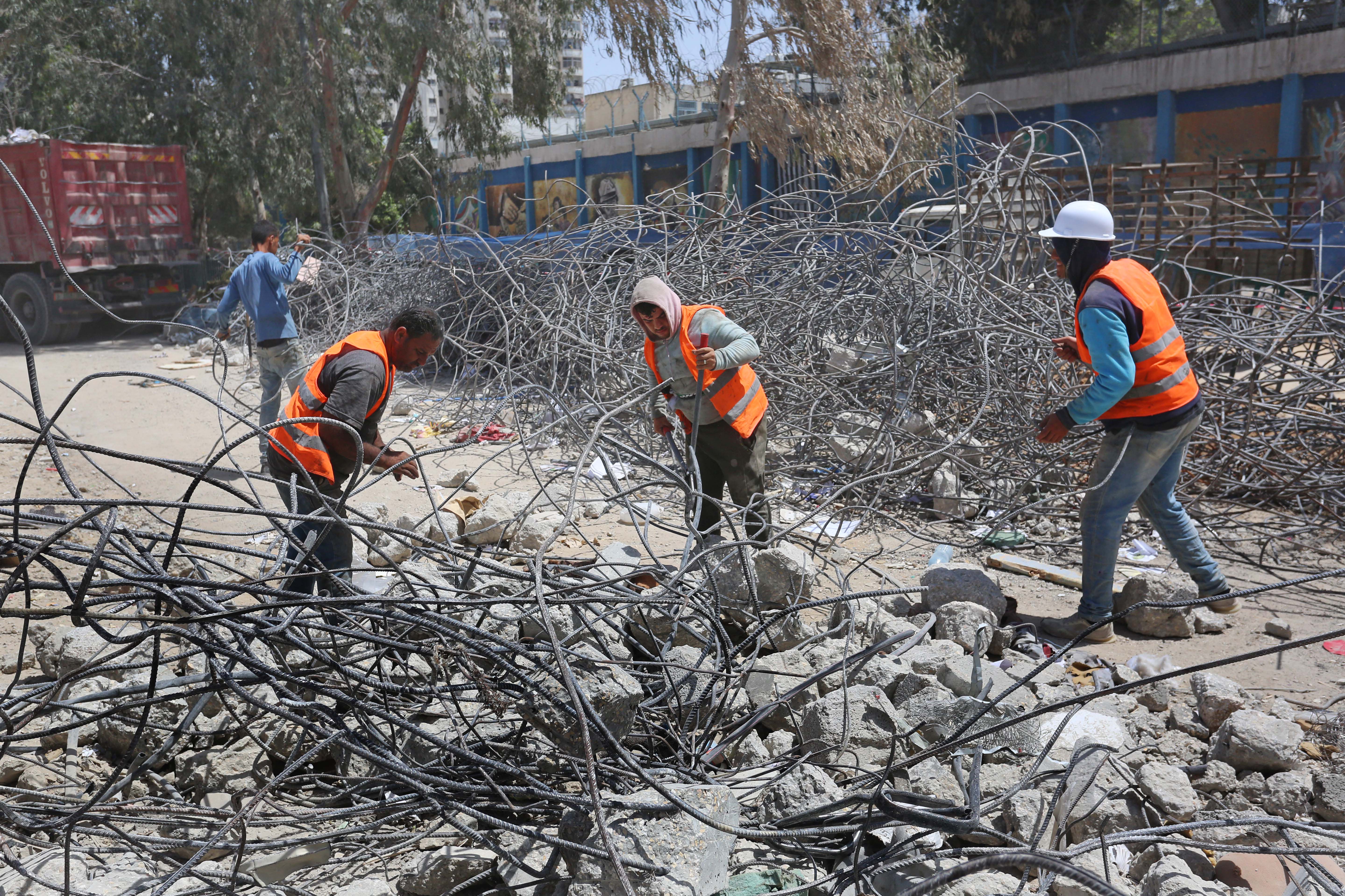 There are an estimated 200,000-300,000 tonnes of rubble in the Gaza Strip as a result of the 11-day Israeli attack