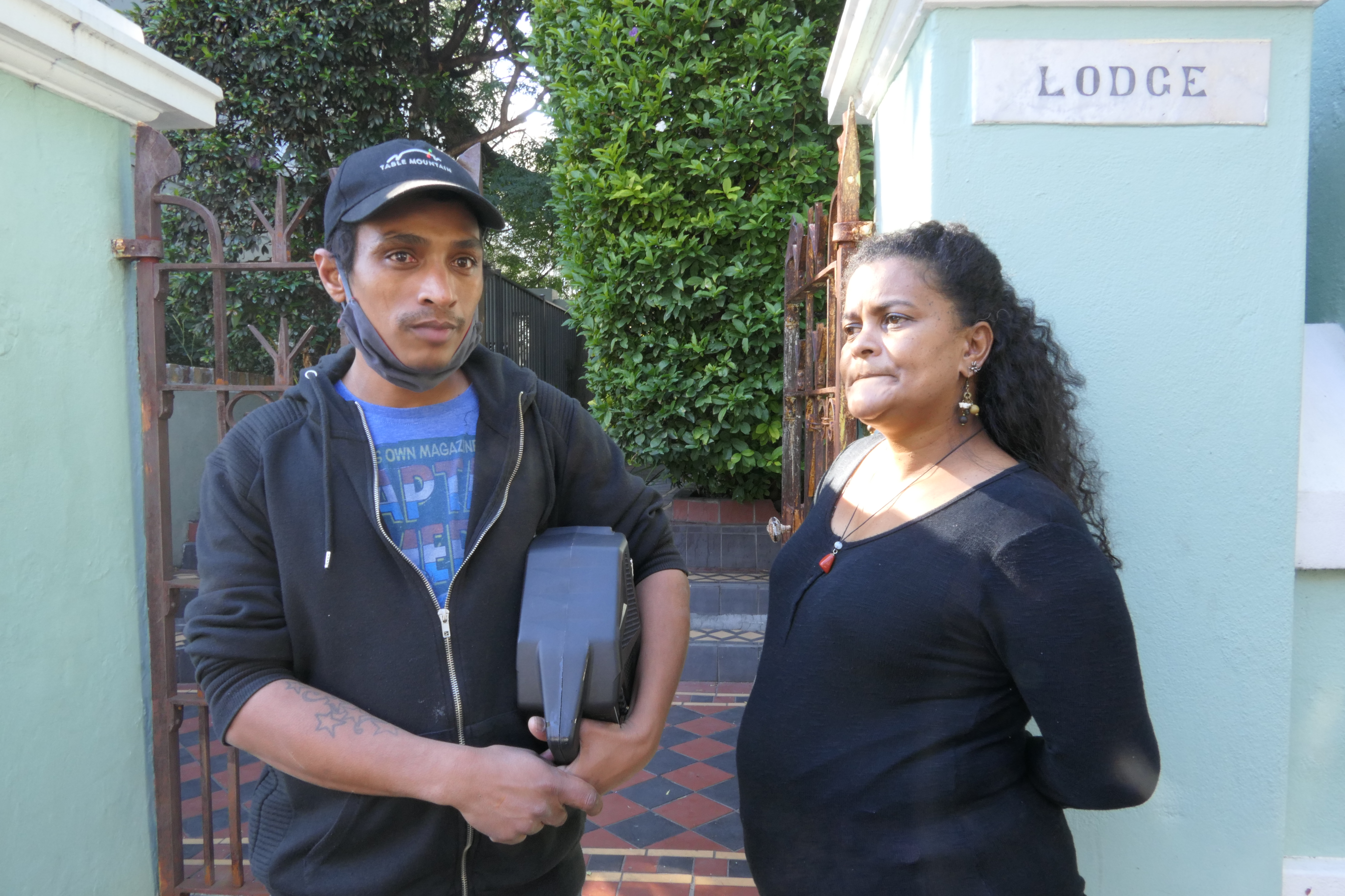Gelderbloem, right, and her boyfriend, Rameez Kemp