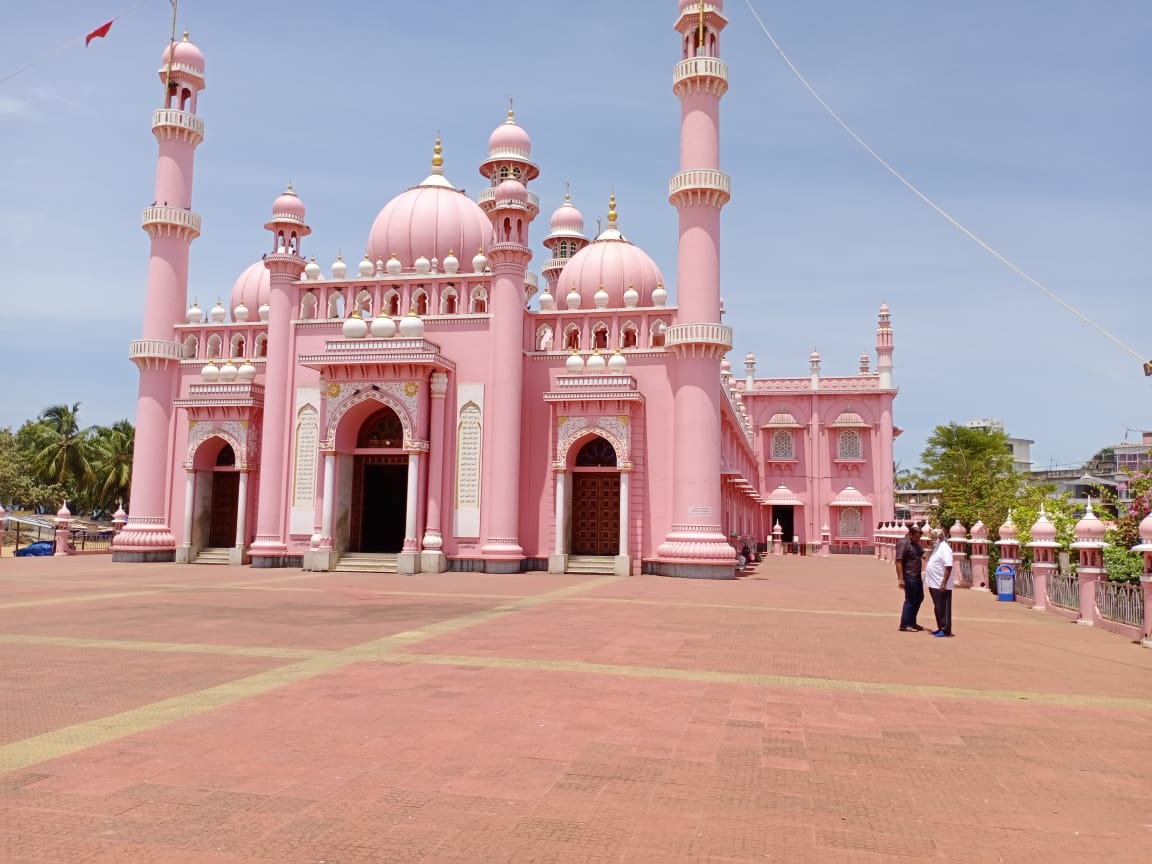 Gopalakrishnan also played with hues, replacing the traditional colours of his mosques with a pastel palette of pinks and pistachio greens [Courtesy of Govindan Gopalakrishnan]