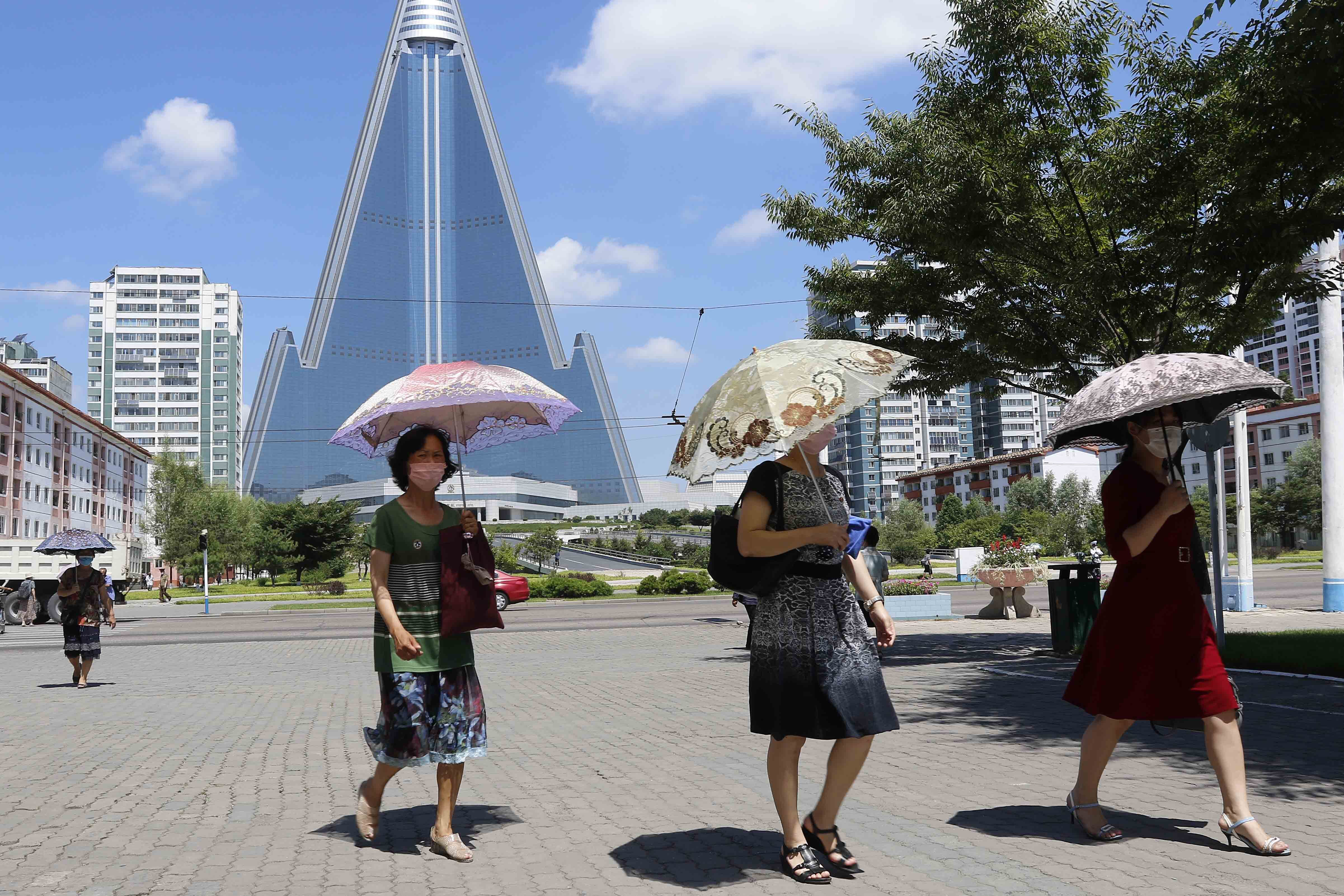 North Korea closed its borders at the start of the pandemic in a move which has added to the problems for its economy. It says it has had no cases of the disease