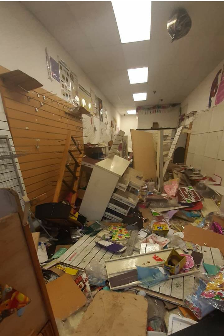 The interior of TWJ Events after the unrest [Courtesy Thandi Johnson]