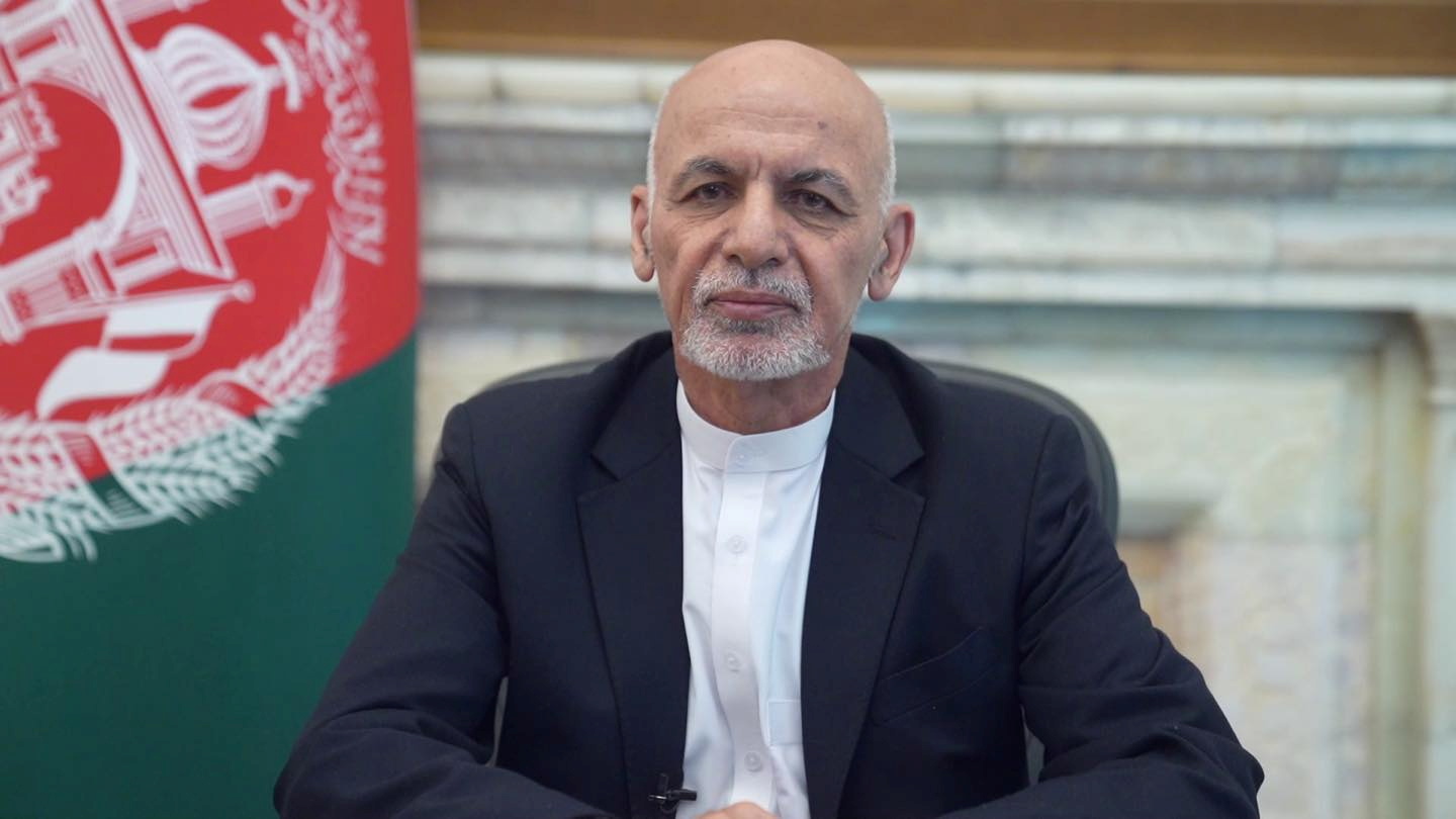 Local media reported that Ghani has left for Tajikistan [Afghan Presidential Palace/Handout via Reuters]