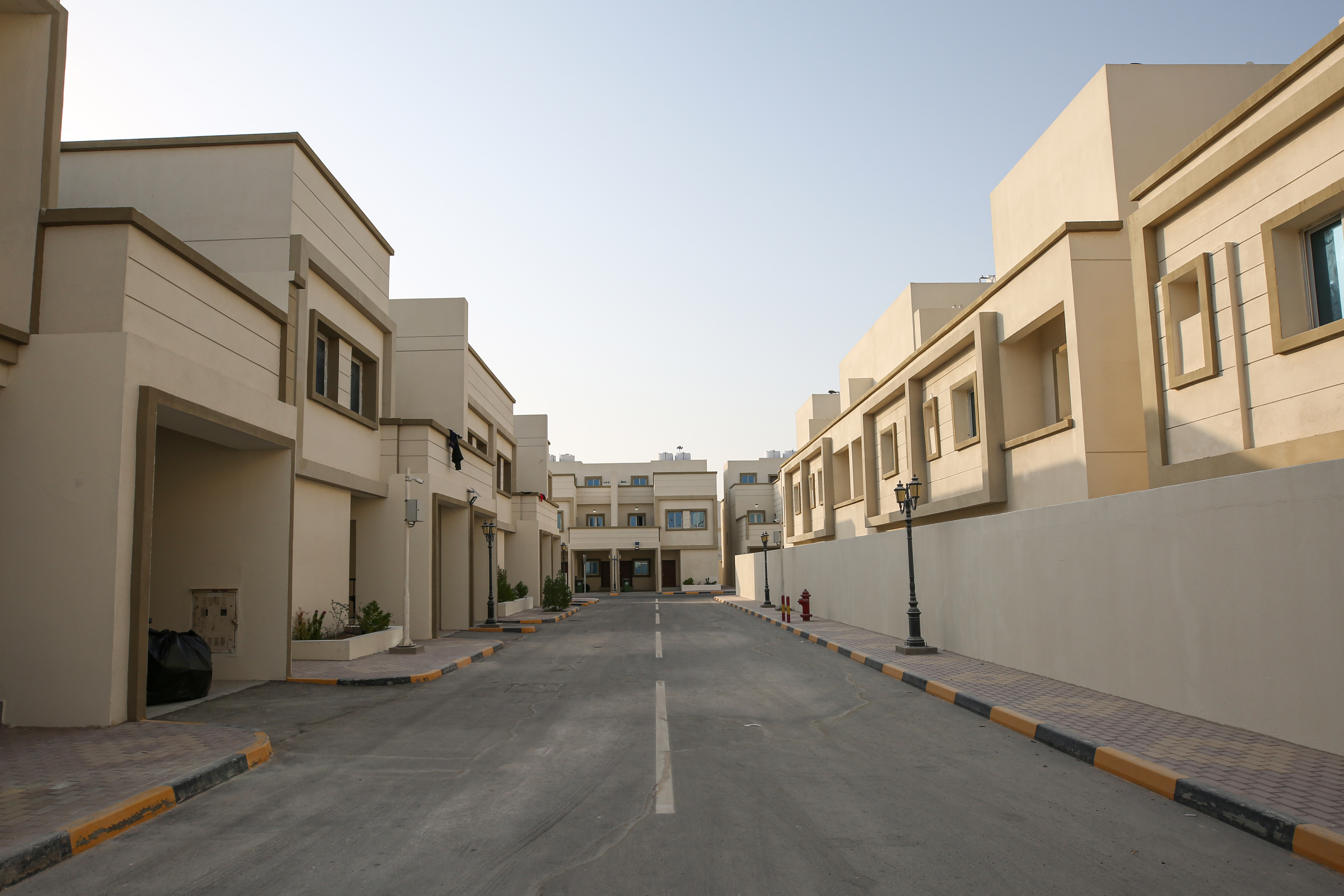 A general view of a residential compound in Doha, Qatar that is temporarily housing hundreds of people who have been evacuated from Afghanistan