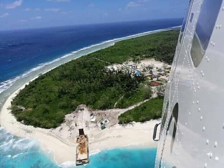 Construction on the northern tip of the northern island has changed it significantly [social media]