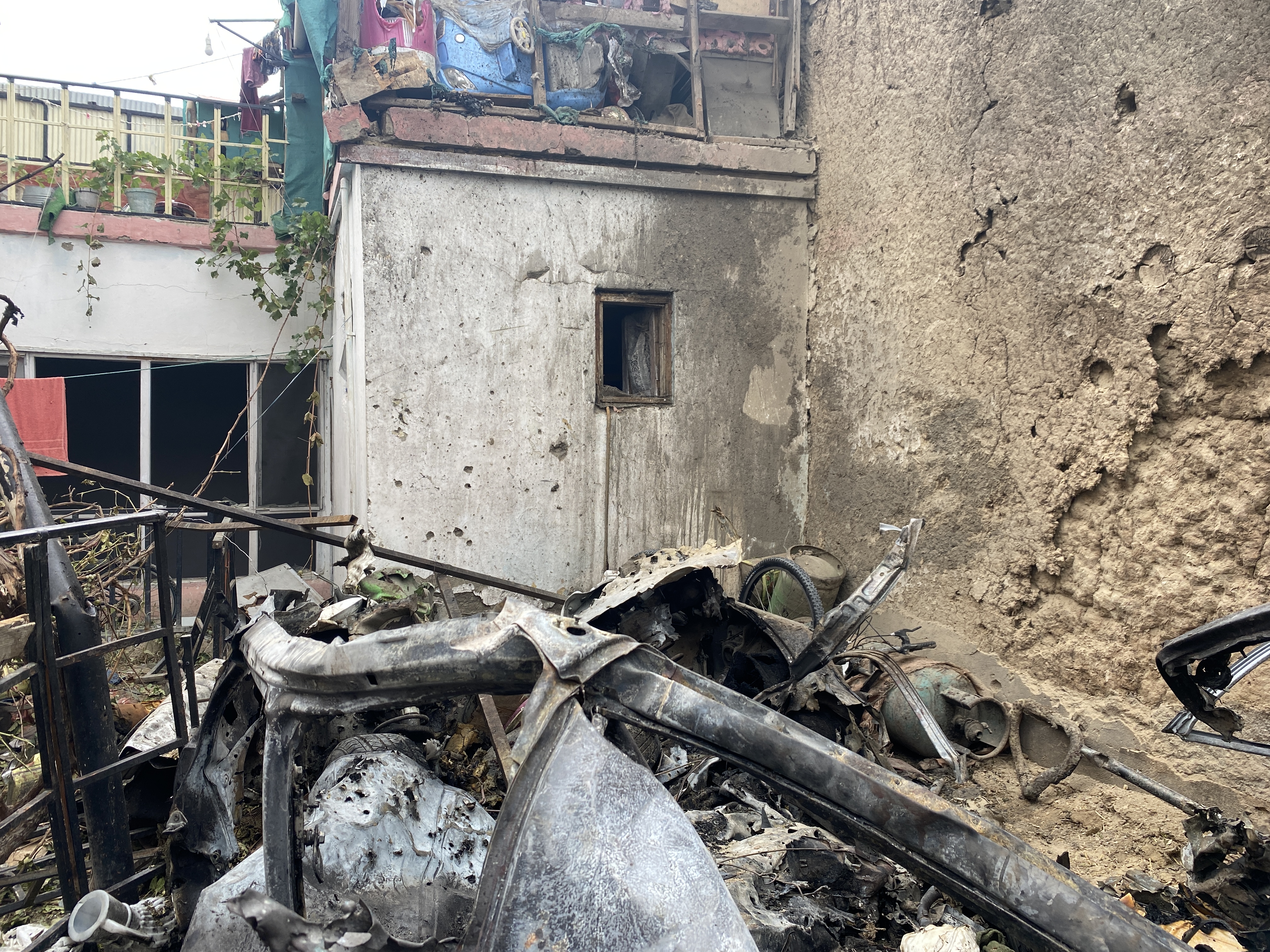The drone attack on Sunday killed 10 members of two families