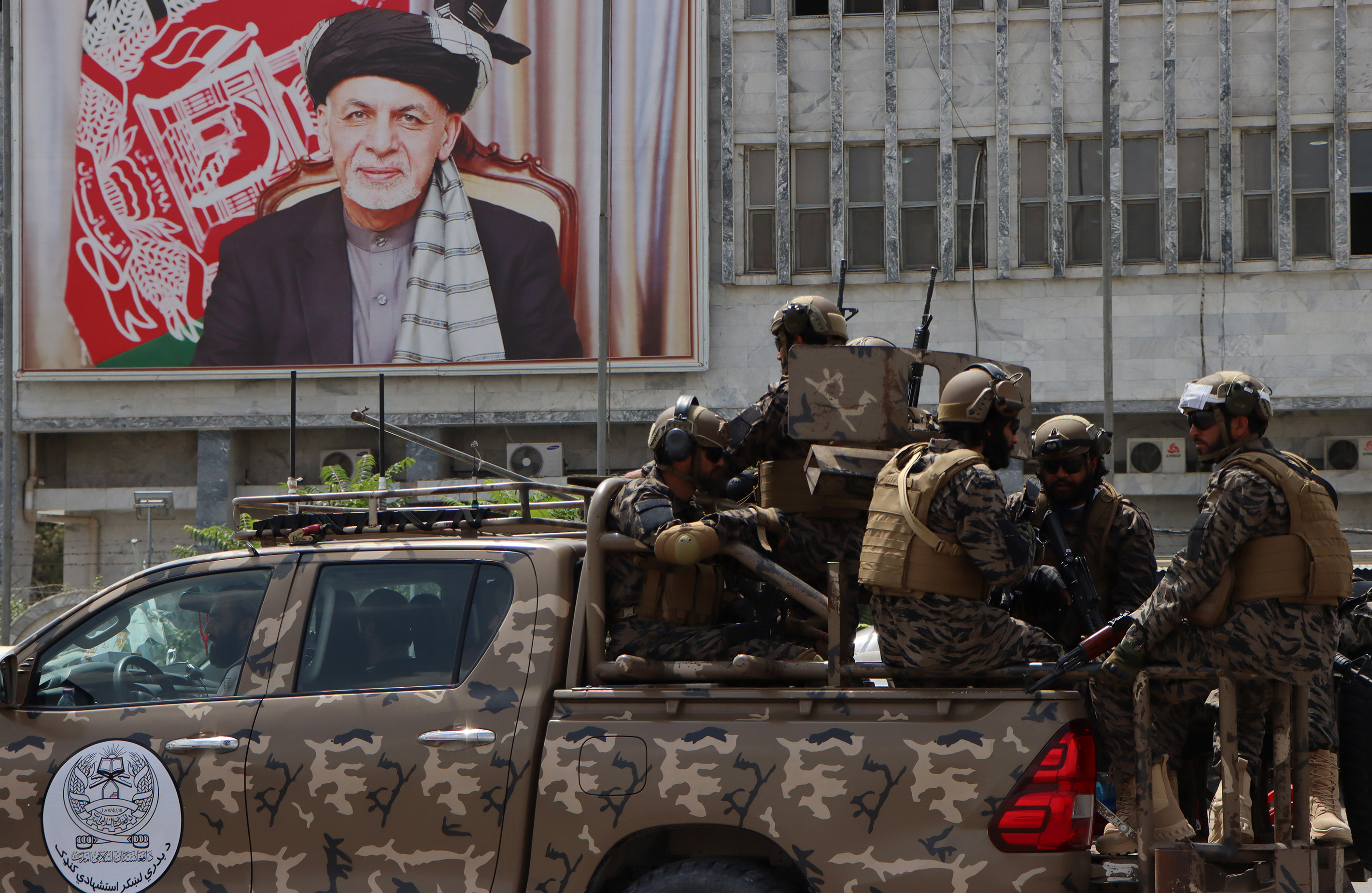 Taliban forces took of Hamid Karzai International Airport in Kabul after the US withdrew in the early hours of August 31 [EPA]