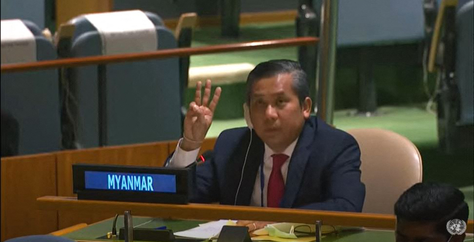 Rights groups have urged the UN to continue to recognise Kyaw Moe Tun as the representative of Myanmar.