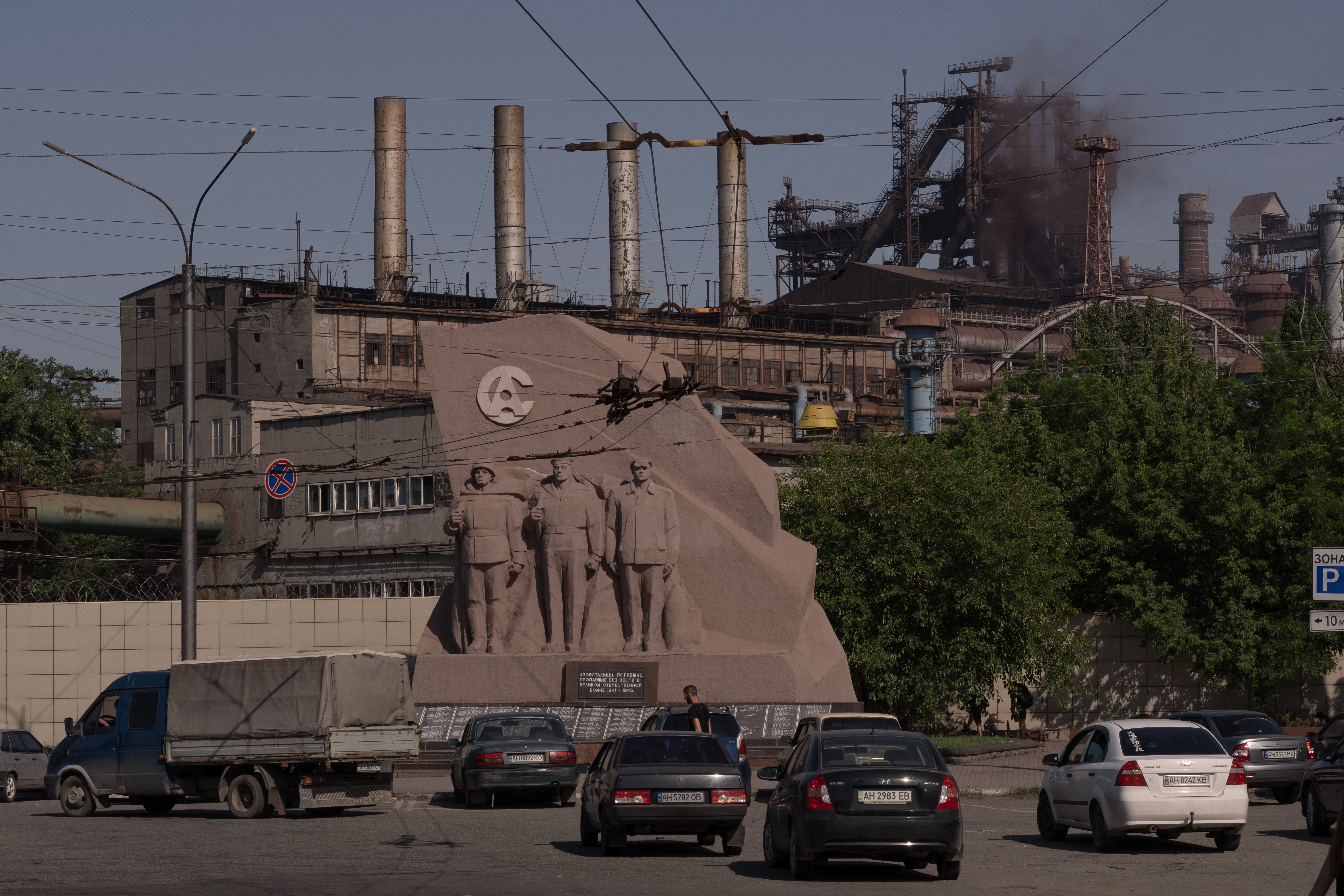 Iron and steelworks dominate the local economy of Mariupol, which is also a rich cultural hub