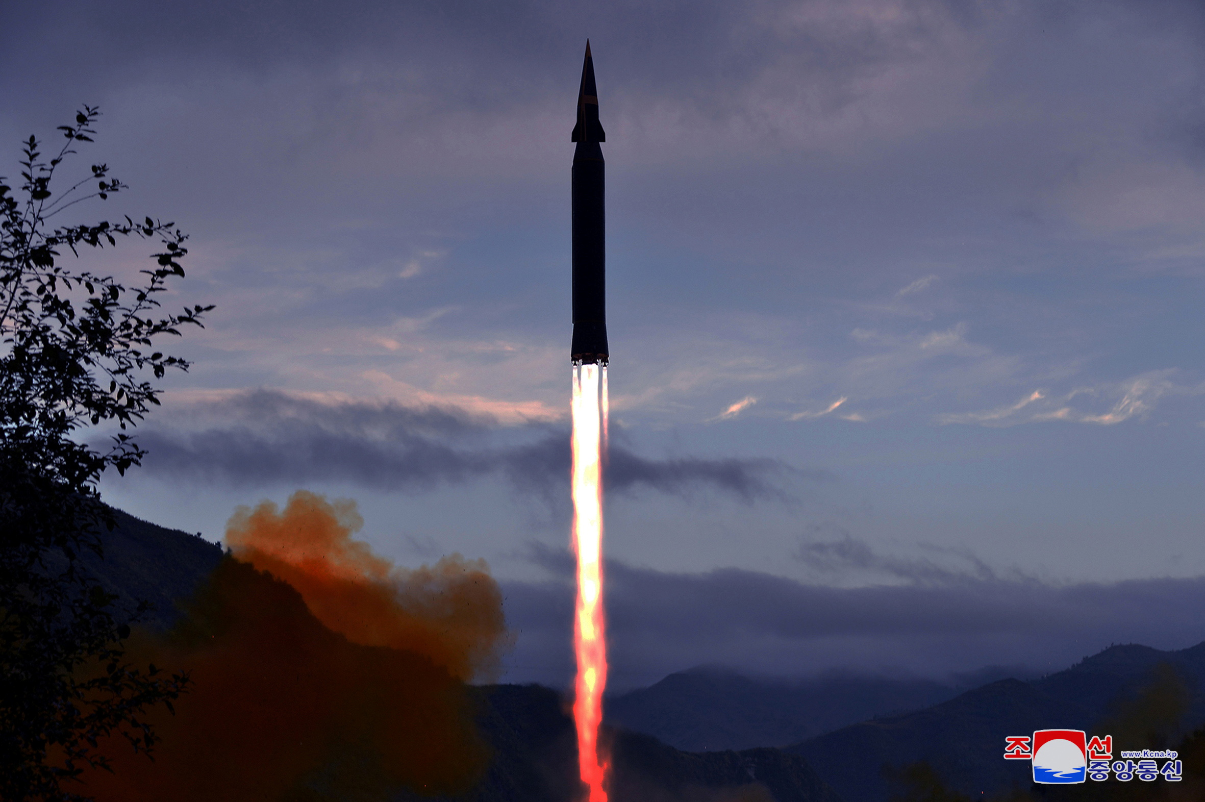 The North has been ratcheting up tensions in recent weeks conducting a series of missile tests including what it said was a newly developed hypersonic missile, the Hwasong-8 [KCNA via Reuters]