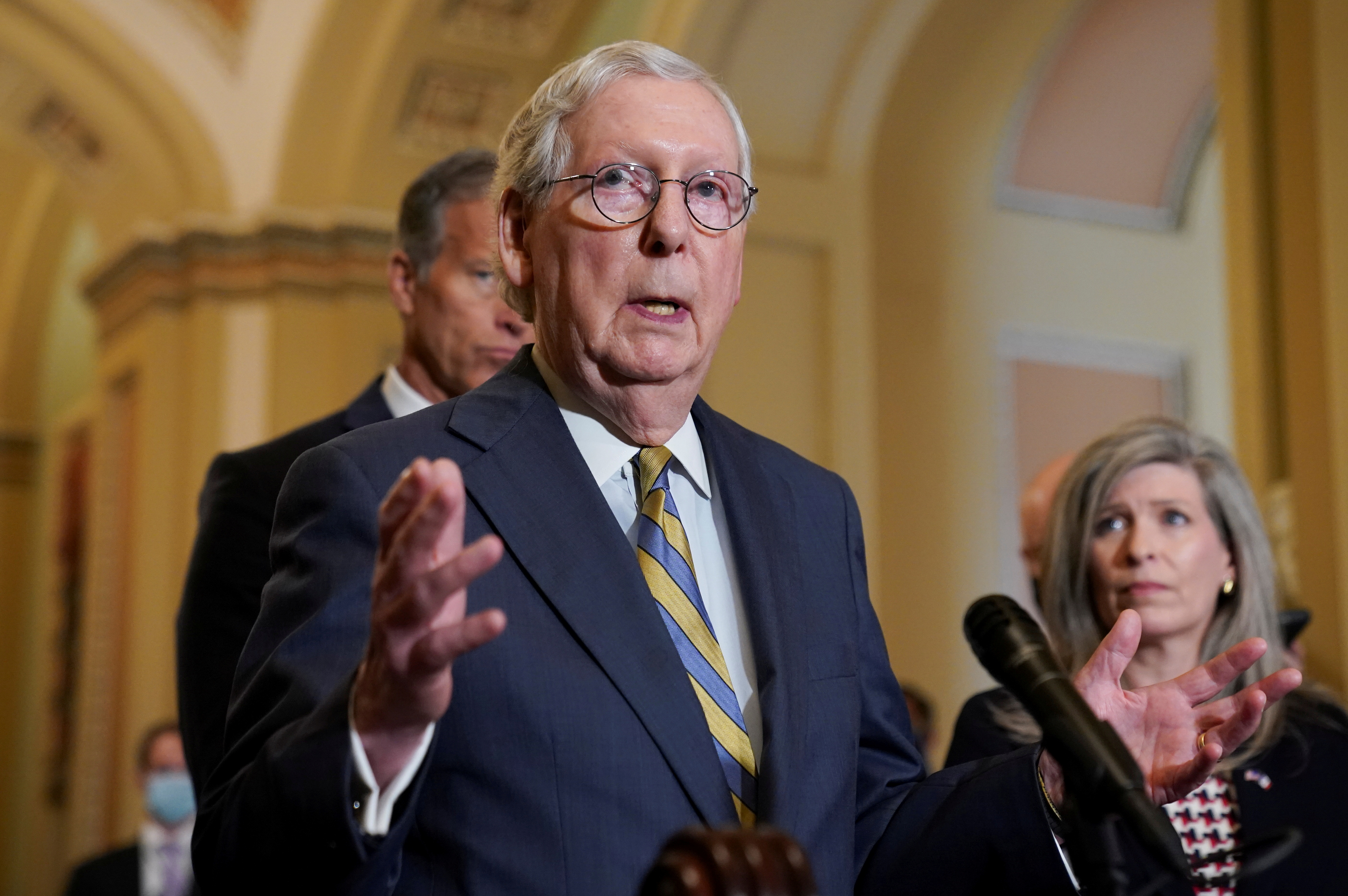 Republican Senate Minority Leader Mitch McConnell warned President Biden in a letter on Monday that Republicans would not cooperate with Democrats on raising the US debt limit