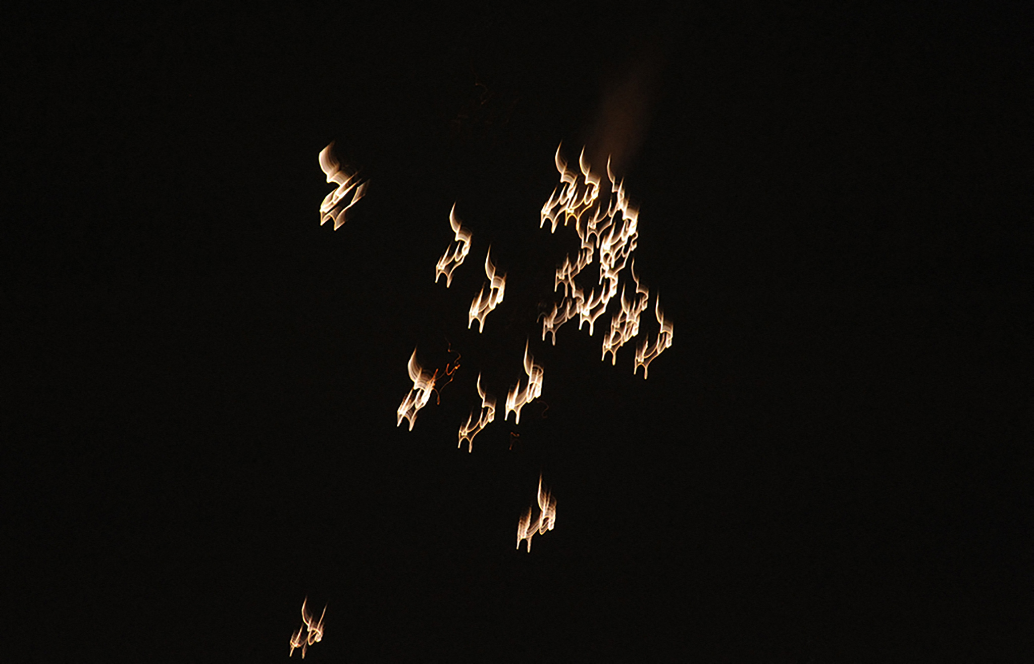 Air defence systems intercepting Israeli missiles over Syrian airspace