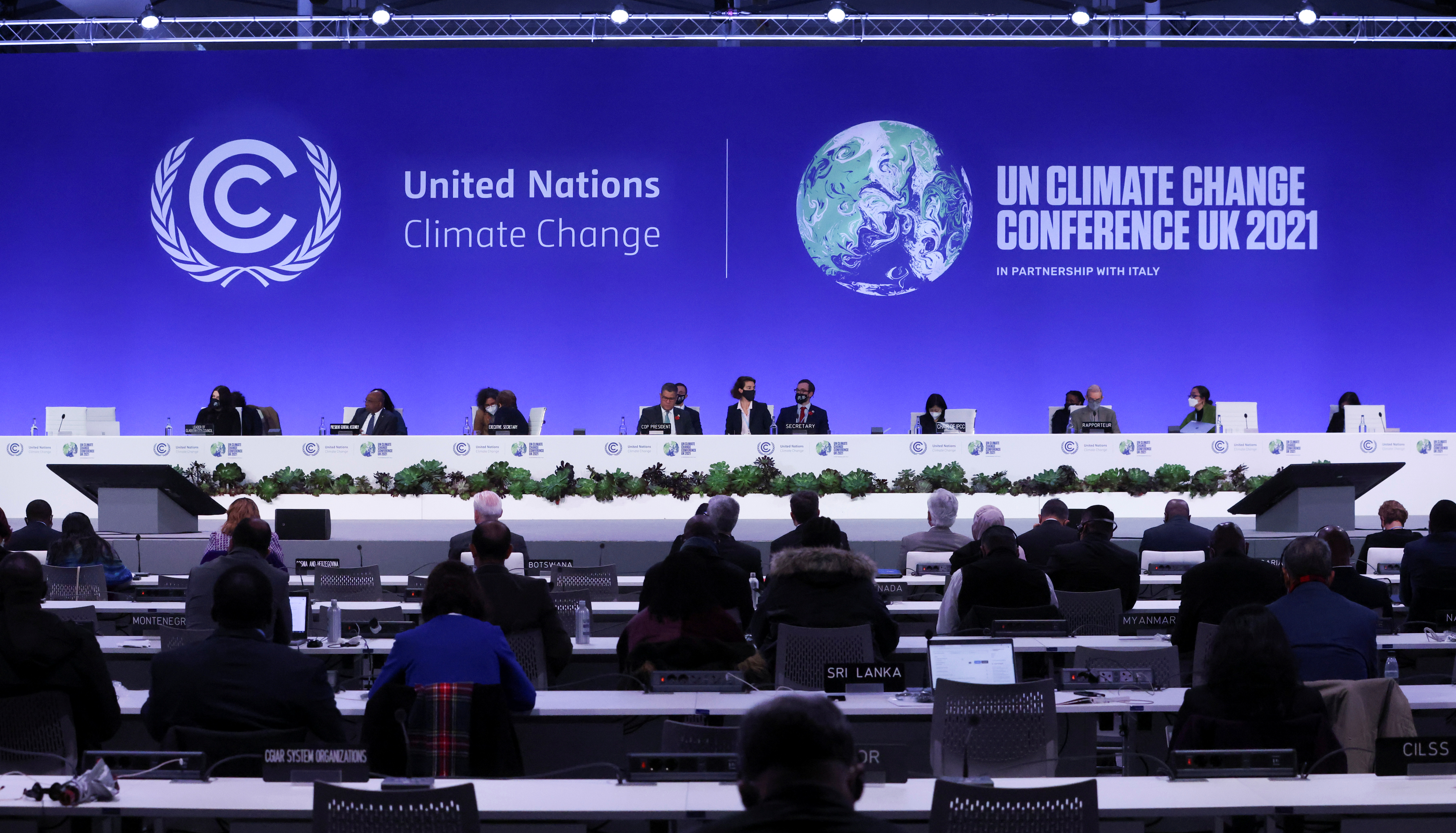 COP26 President Alok Sharma chairs the COP26 in Glasgow