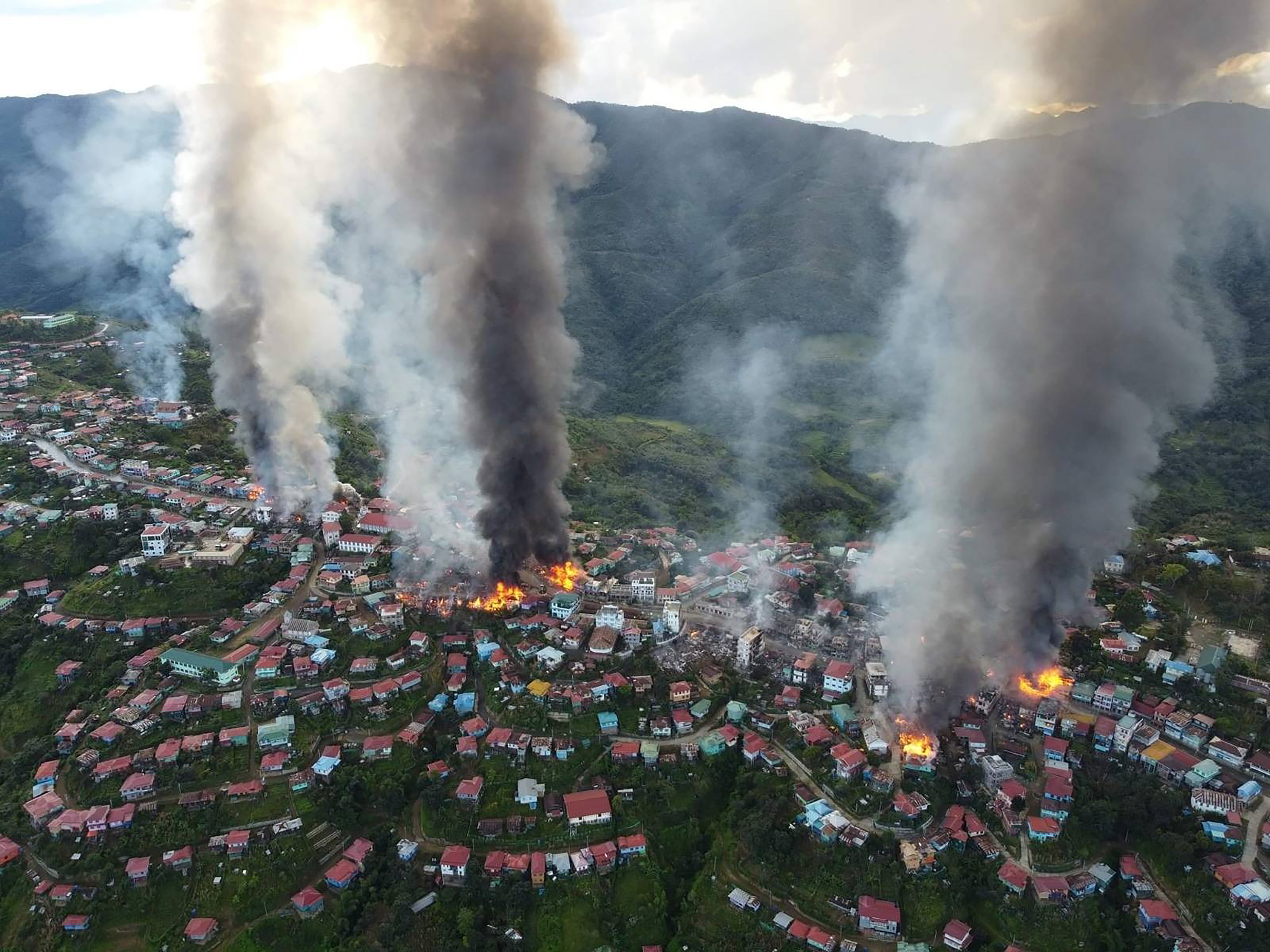 Some monks say the military breaches the precepts of Buddhism with indiscriminate crackdowns and bombings like the October attack on the town of Thantlang, Chin