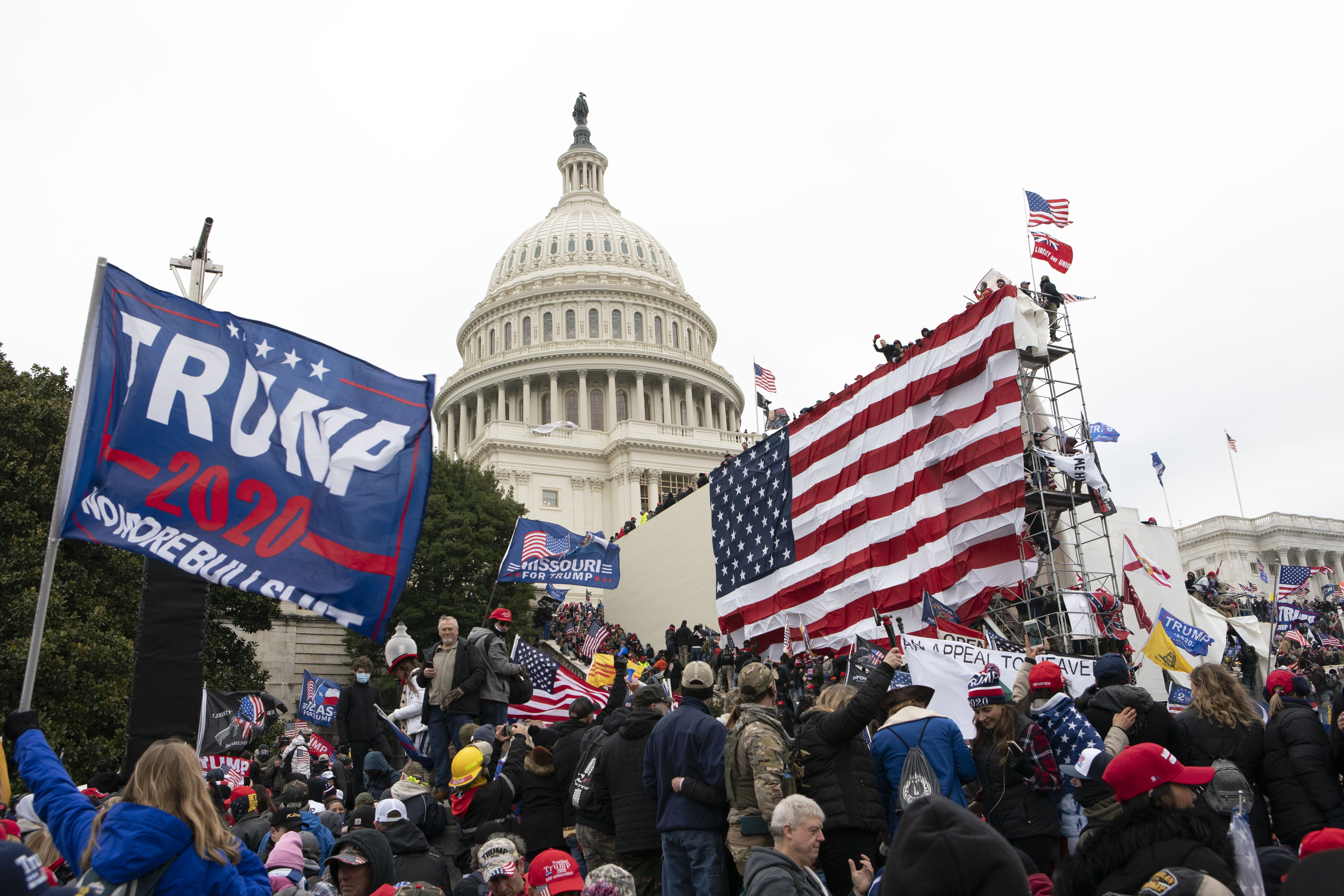 Violent insurrectionists loyal to President Donald Trump stormed the US Capitol in Washington on January 6, 2021