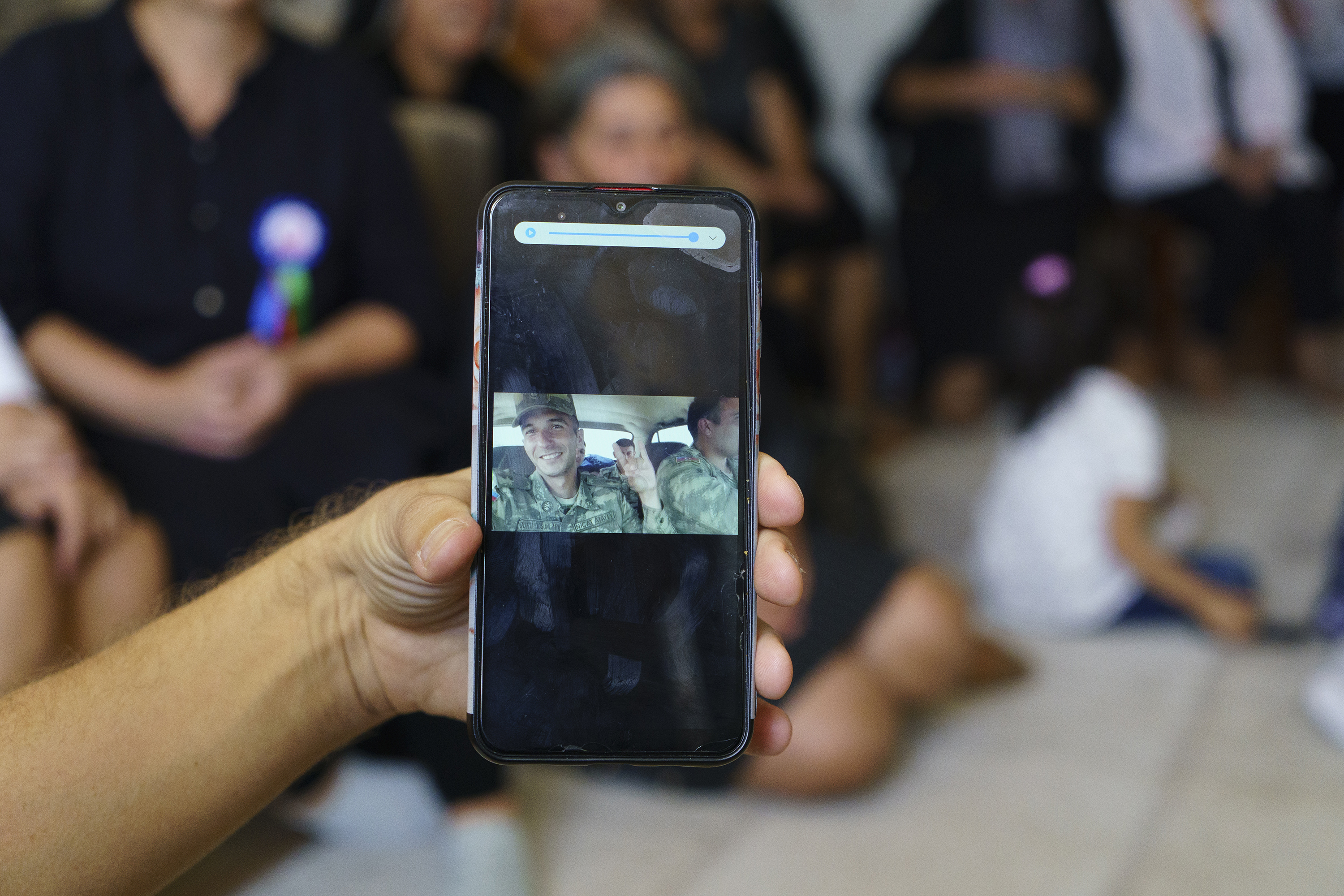 Nijat Atayev, left, was killed in the conflict, one of six family members Ahmadova has lost to conflict between Azerbaijan and Armenia