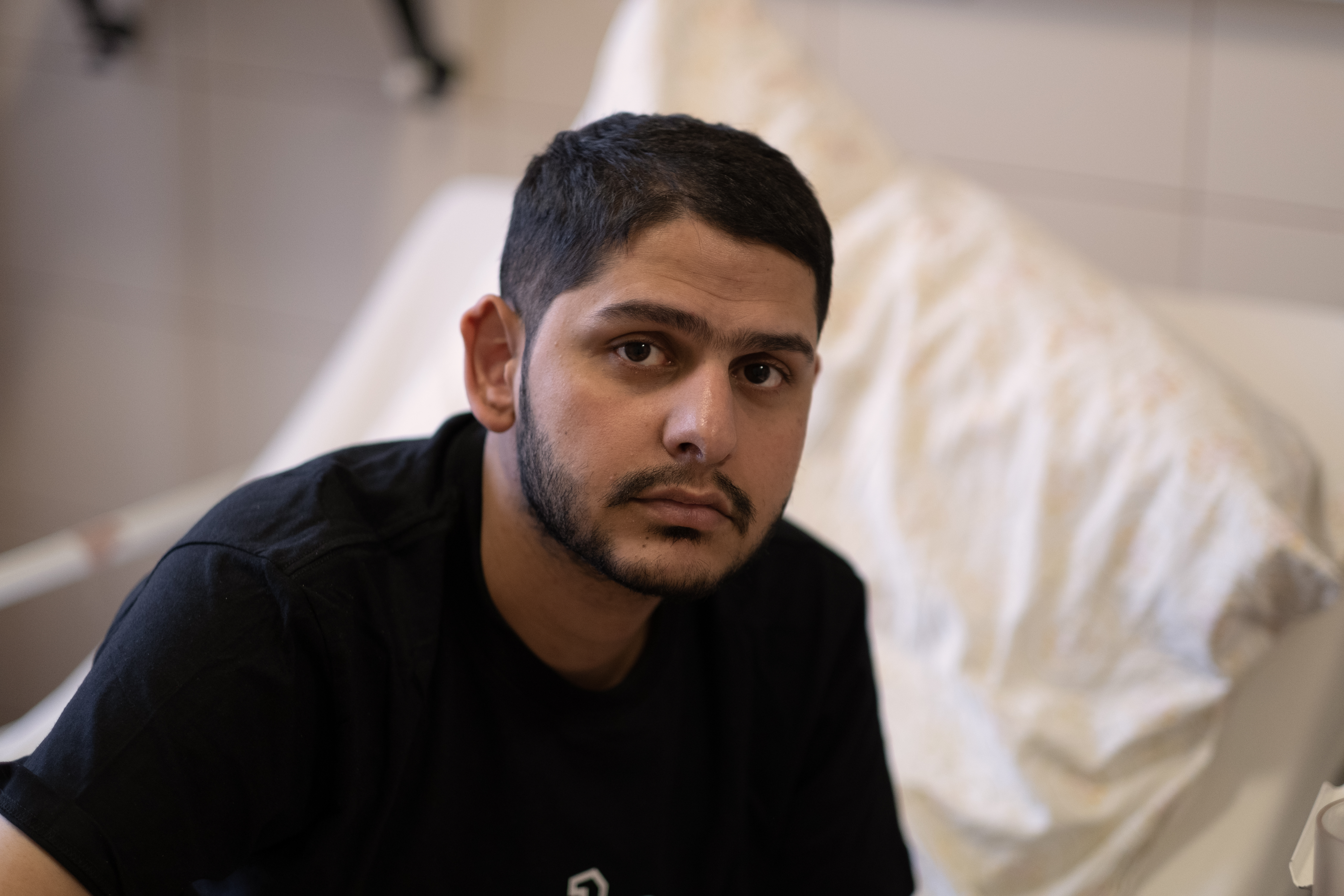 Mohammed, 26, is originally from the Kurdish region of northern Iraq. He escaped threats of violence at home but is uncertain if he will be allowed to apply for asylum. He ended up in hospital after slipping into unconsciousness while trying for the sixth time to enter Poland