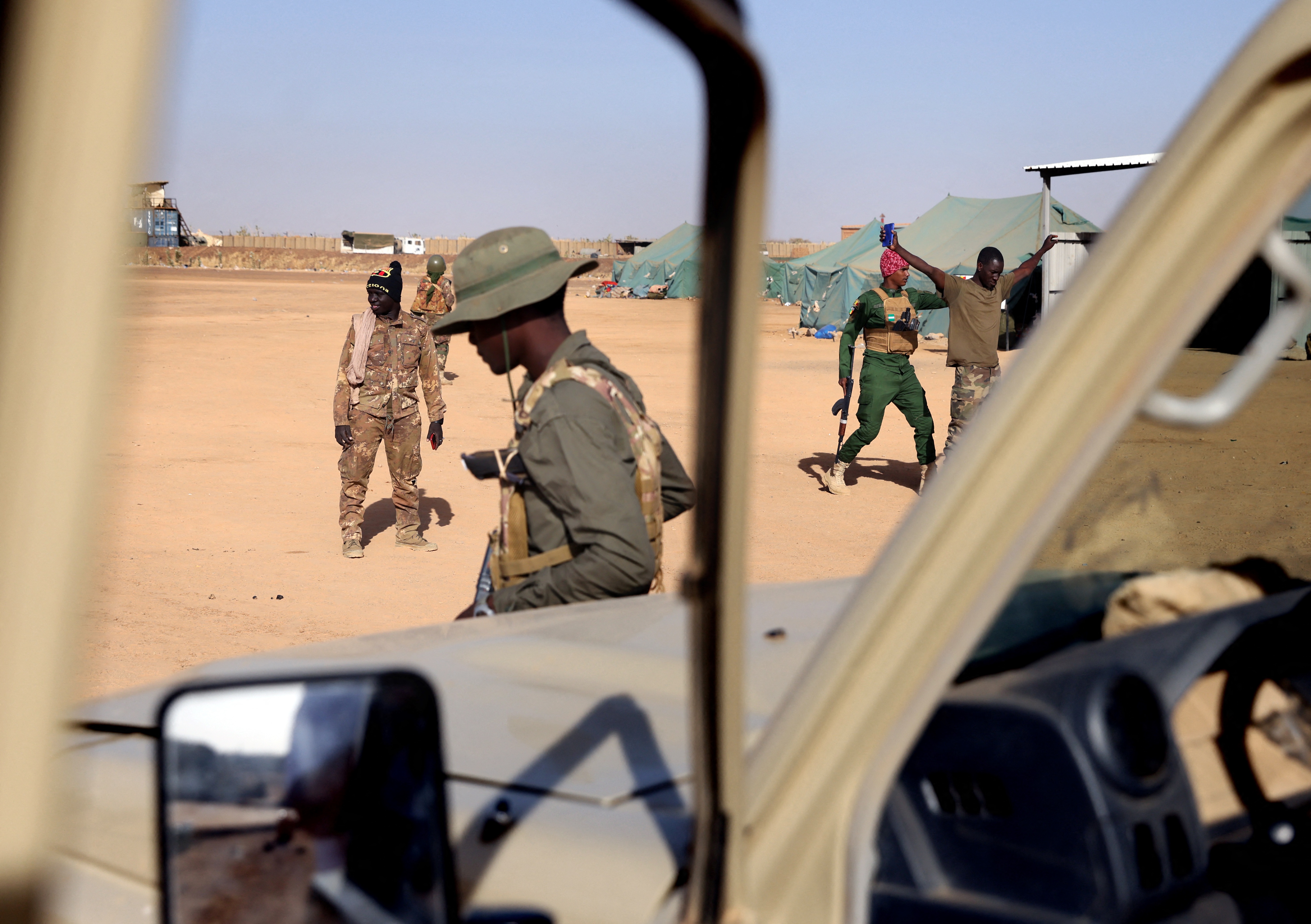 Mali's FAMA soldiers attend a training with French Marine Special Operation Forces