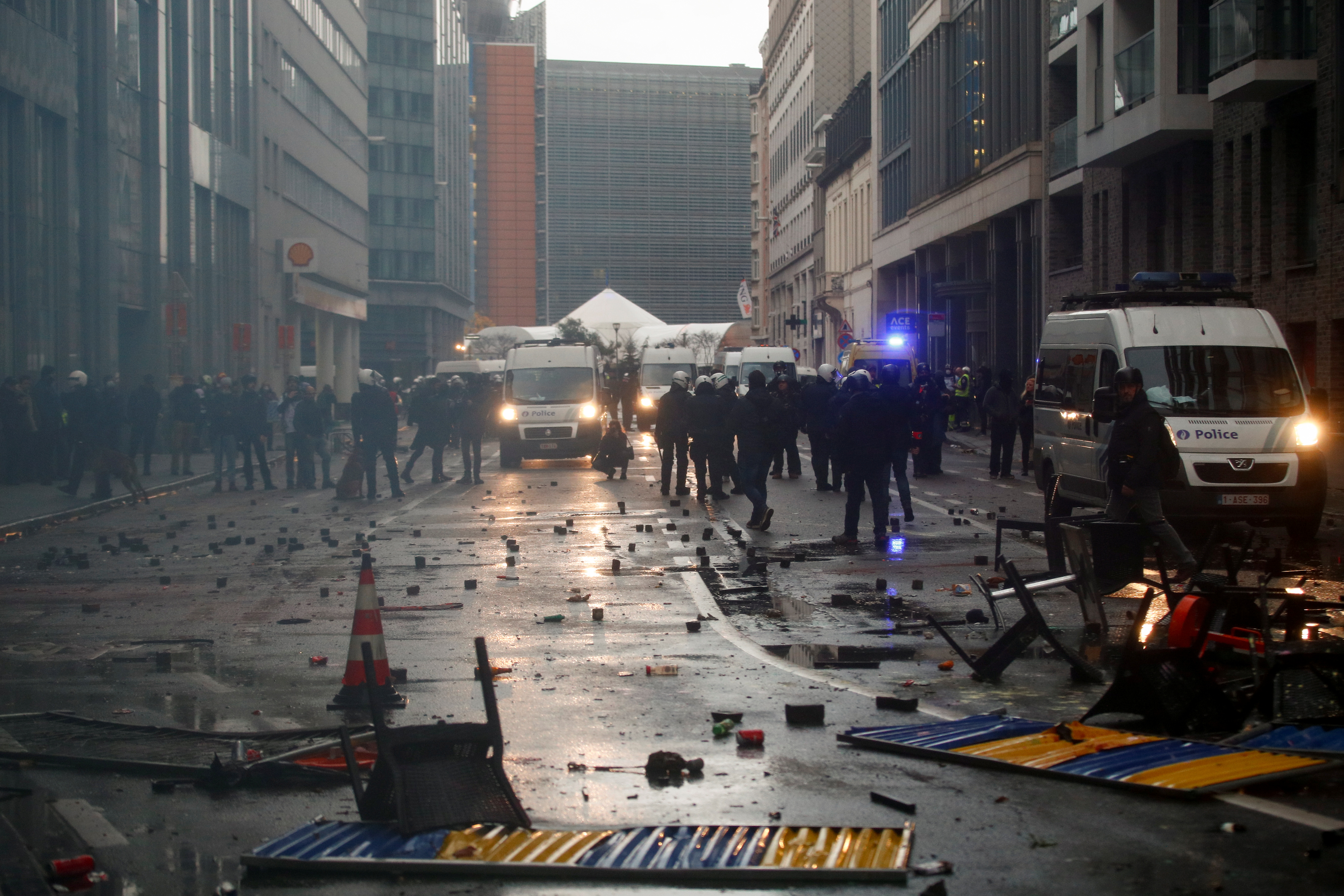 Anti-COVID protest in Brussels