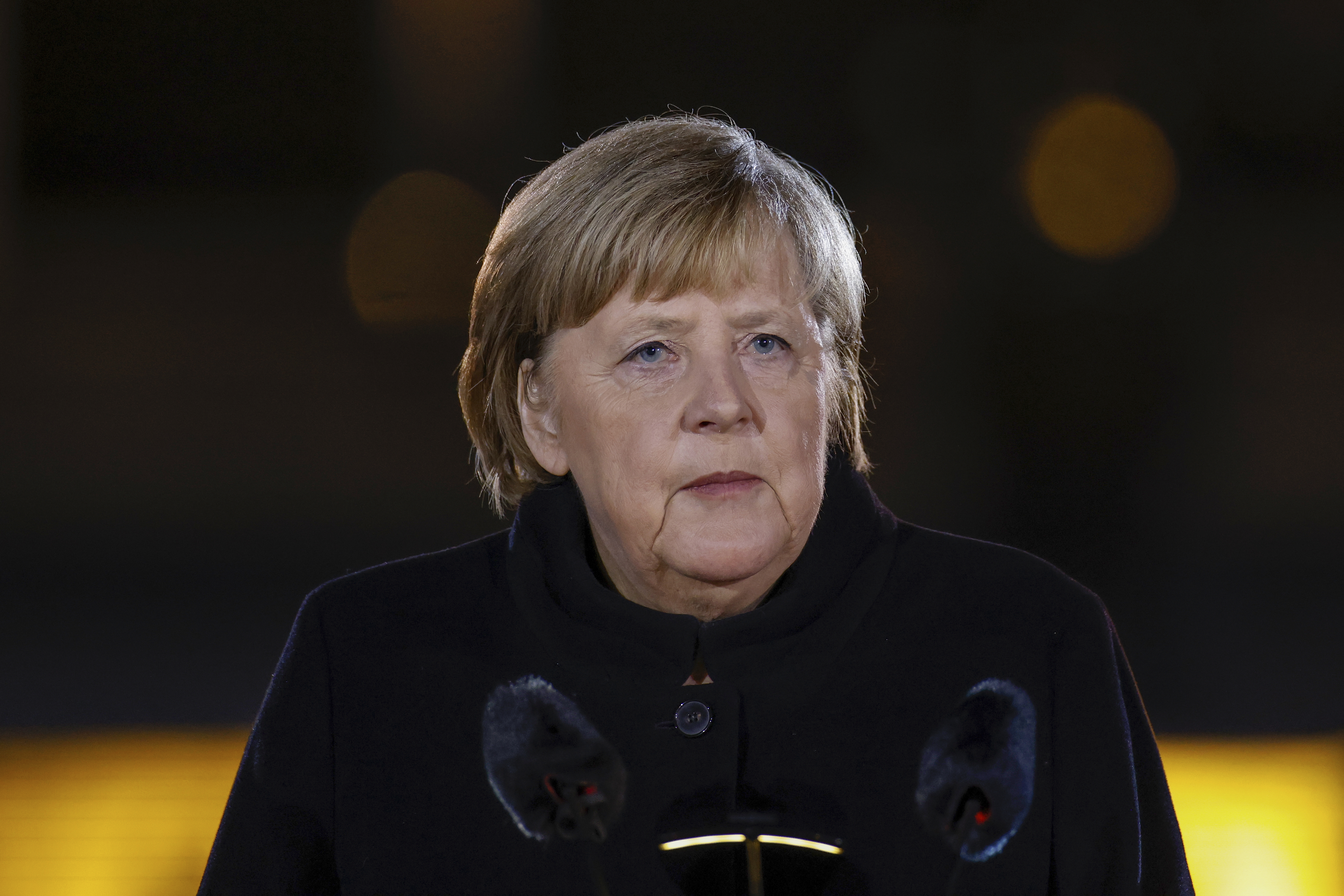 German Chancellor Angela Merkel urged Germans to get vaccinated against COVID-19