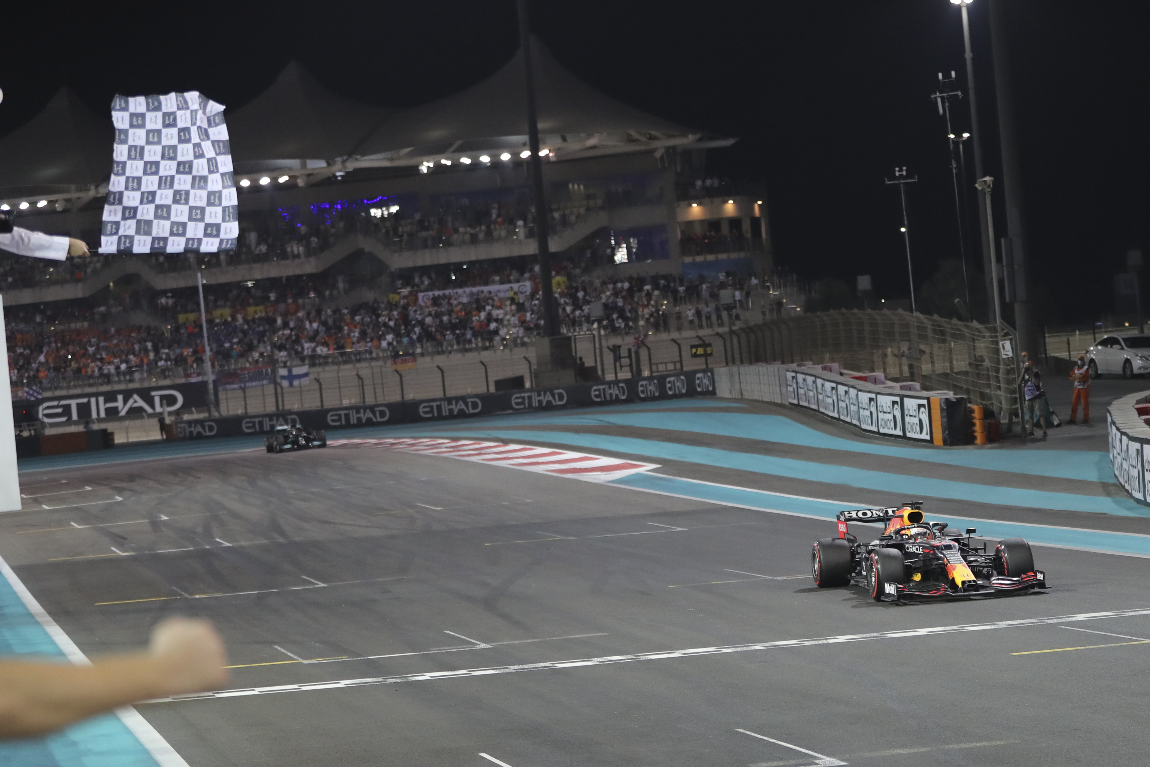Red Bull driver Max Verstappen of the Netherlands wins the Formula One Abu Dhabi Grand Prix in Abu Dhabi, United Arab Emirates, Sunday, December 12, 2021