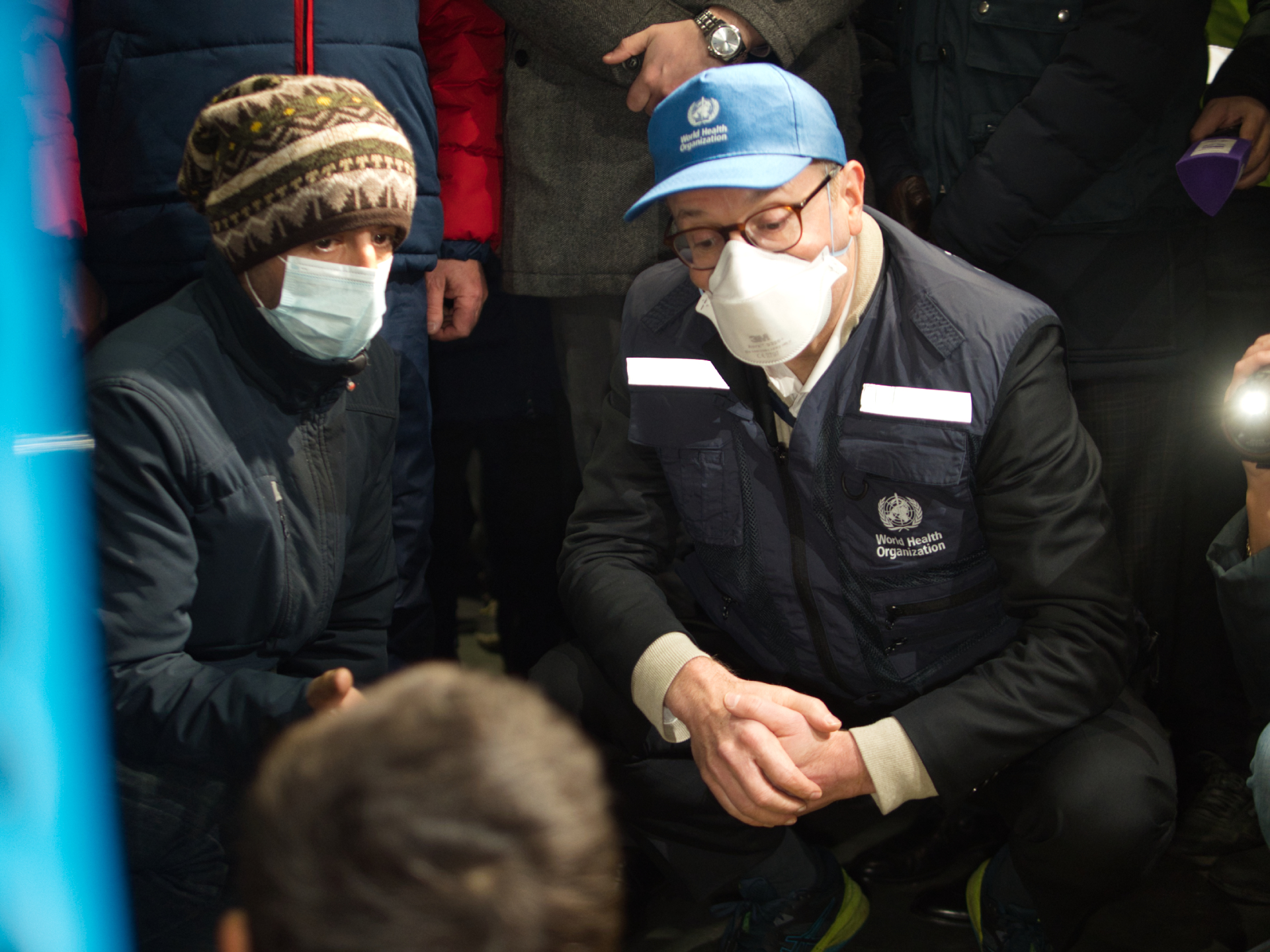 Dr Hans Kluge discusses the challenges facing migrants during a field mission to Belarus in November [WHO/Europe]