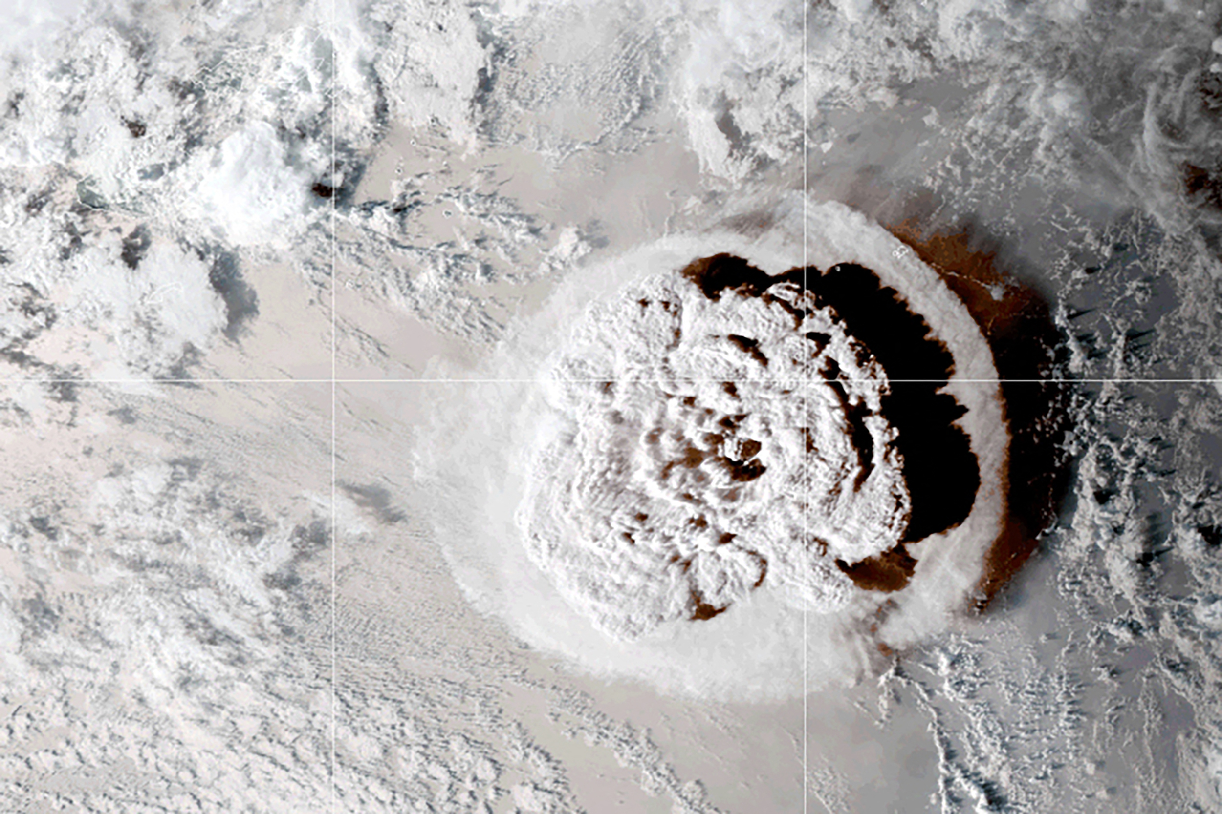 NASA estimates that the volcanic explosion in Tonga was equivalent to five to six million tonnes of TNT – and 500 times as powerful as the nuclear explosion in Hiroshima