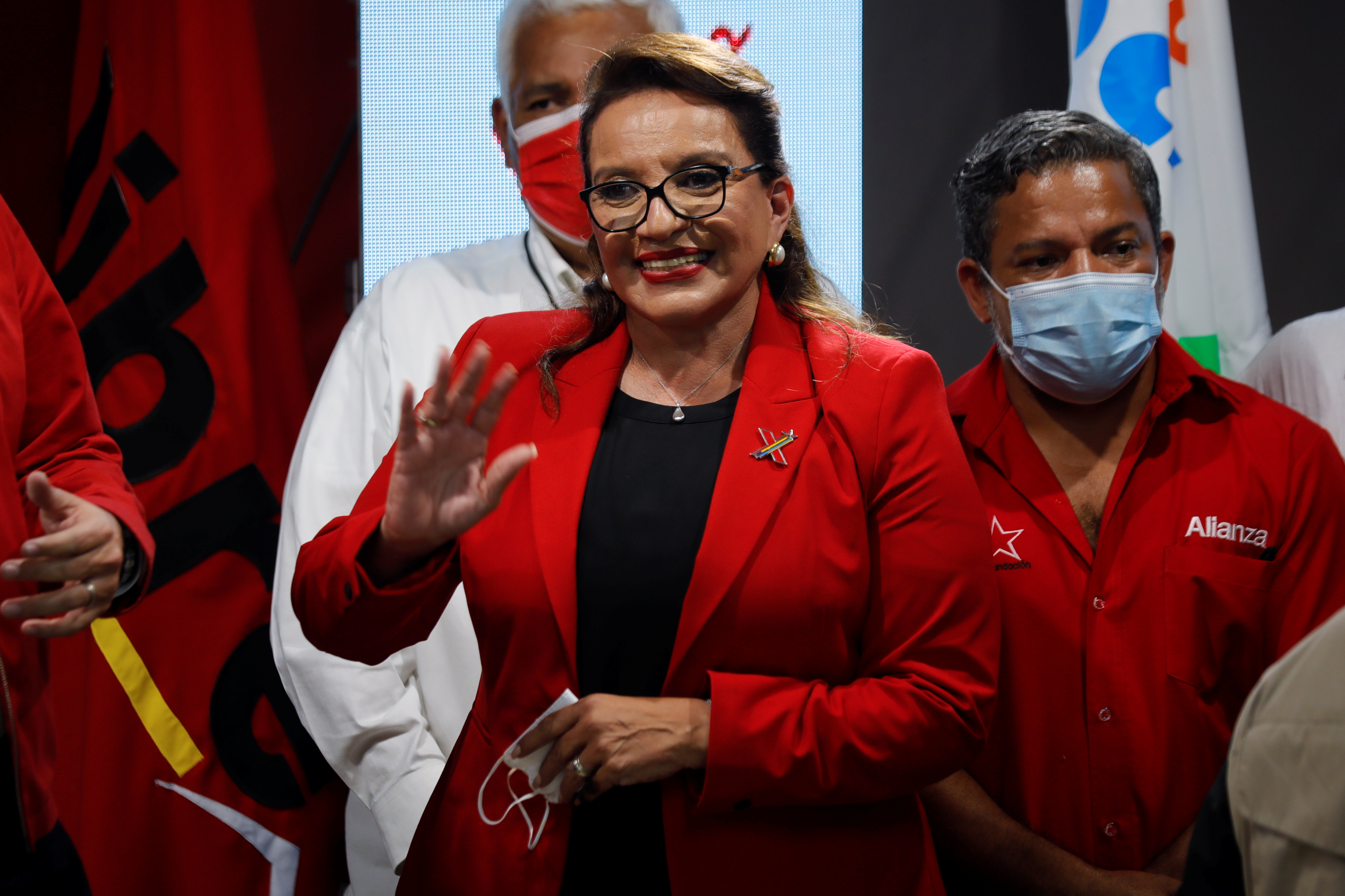 Xiomara Castro speaking