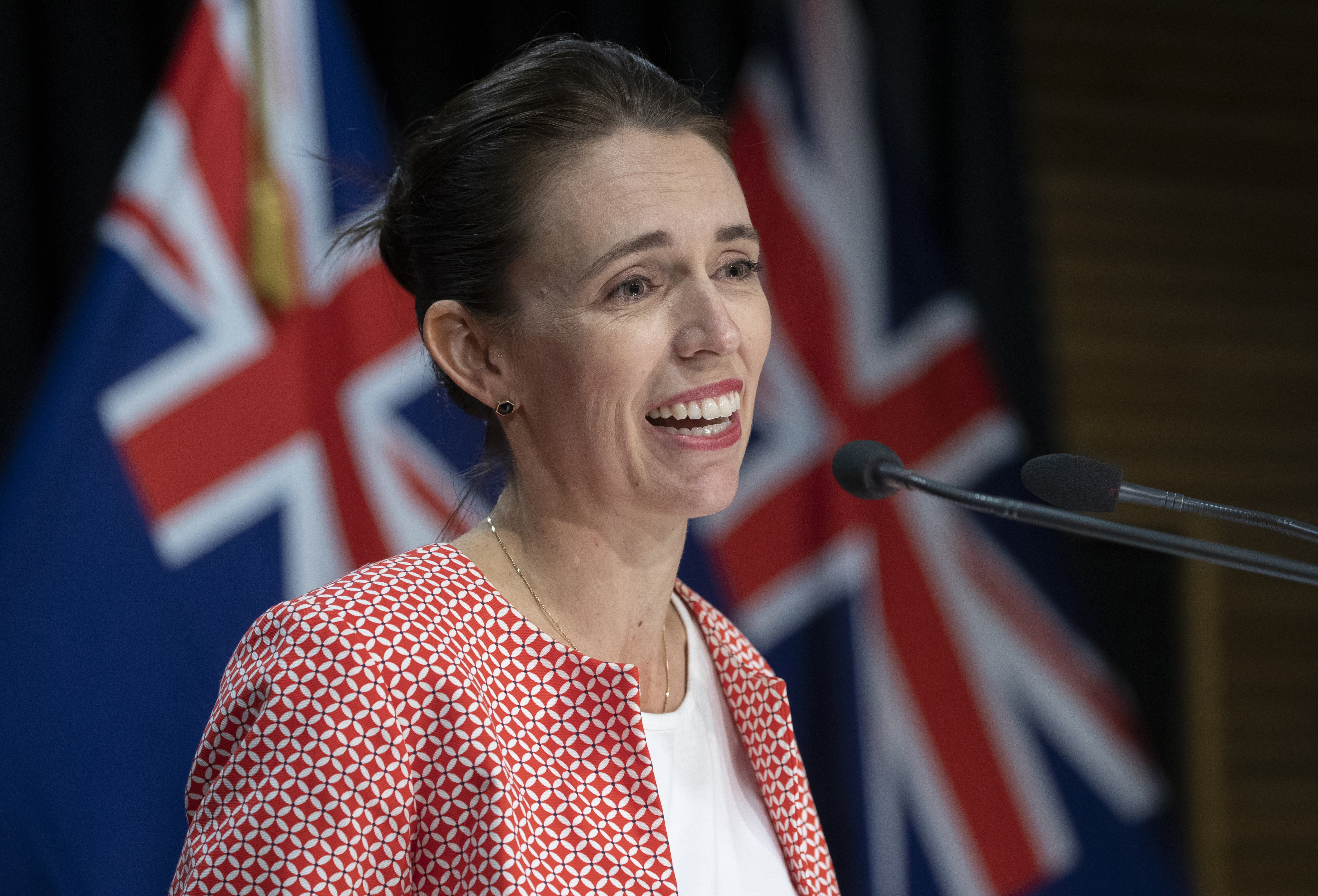 New Zealand Prime Minister Jacinda Ardern during a press conference in Wellington, New Zealand.