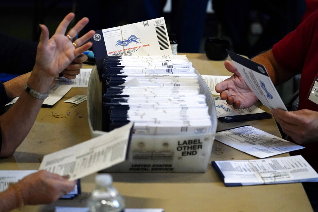 Three-quarters of the mail-in ballots cast in Pennsylvania in the 2020 presidential election were votes for Joe Biden