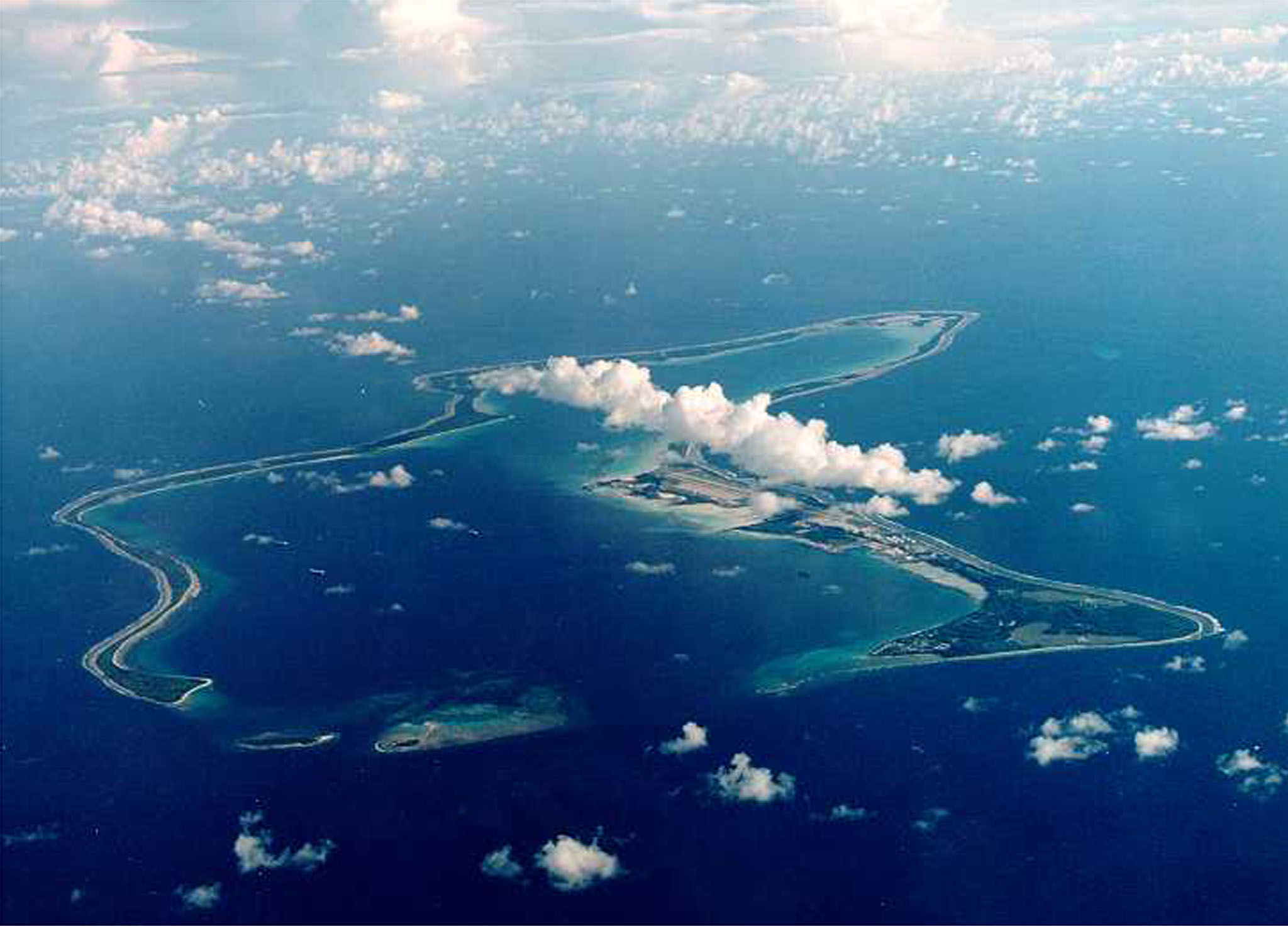 File photo of Diego Garcia, the largest island in the Chagos archipelago and site of a major US military base in the middle of the Indian Ocean leased from Britain in 1966 [STR New via Reuters]