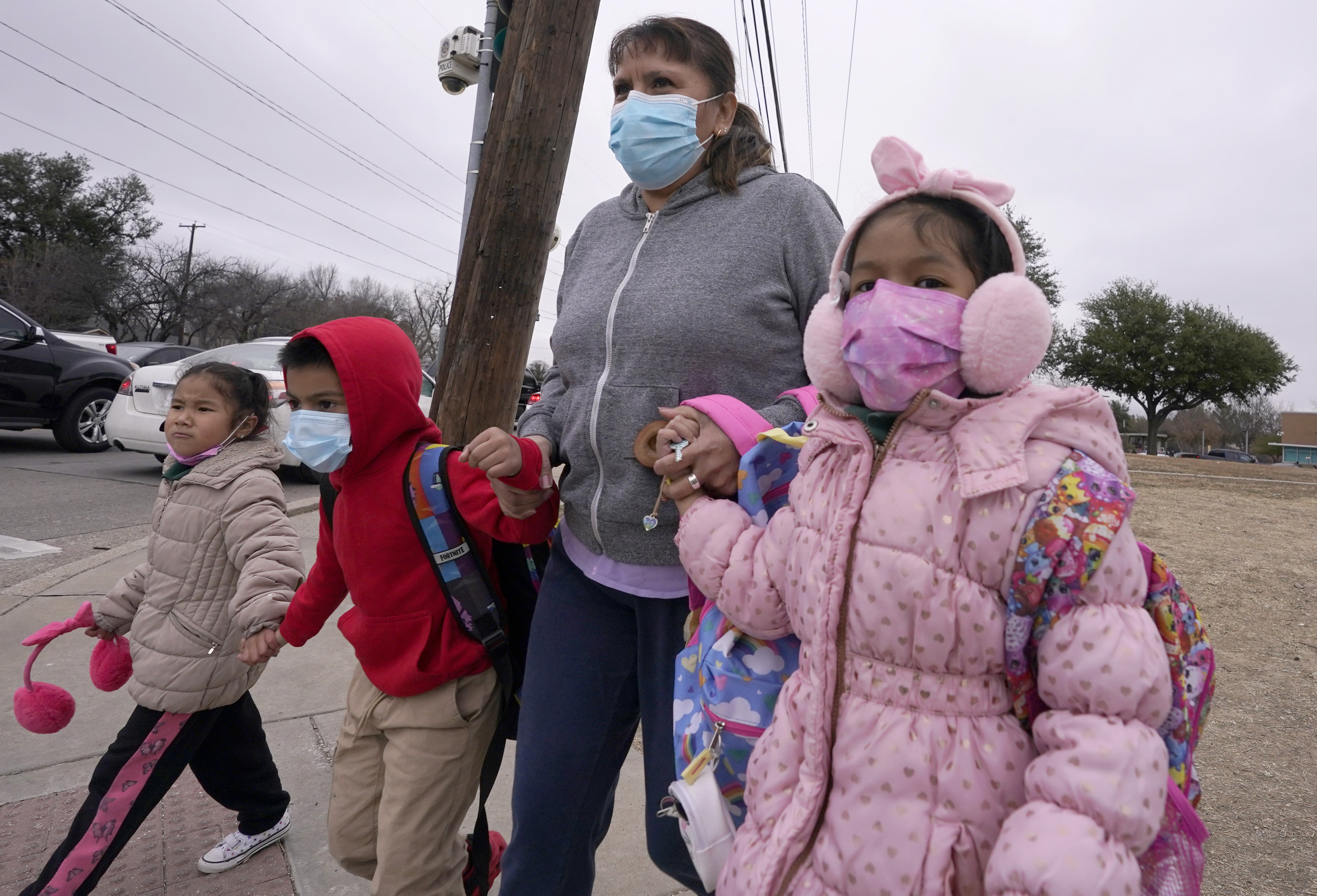 kids wearing masks