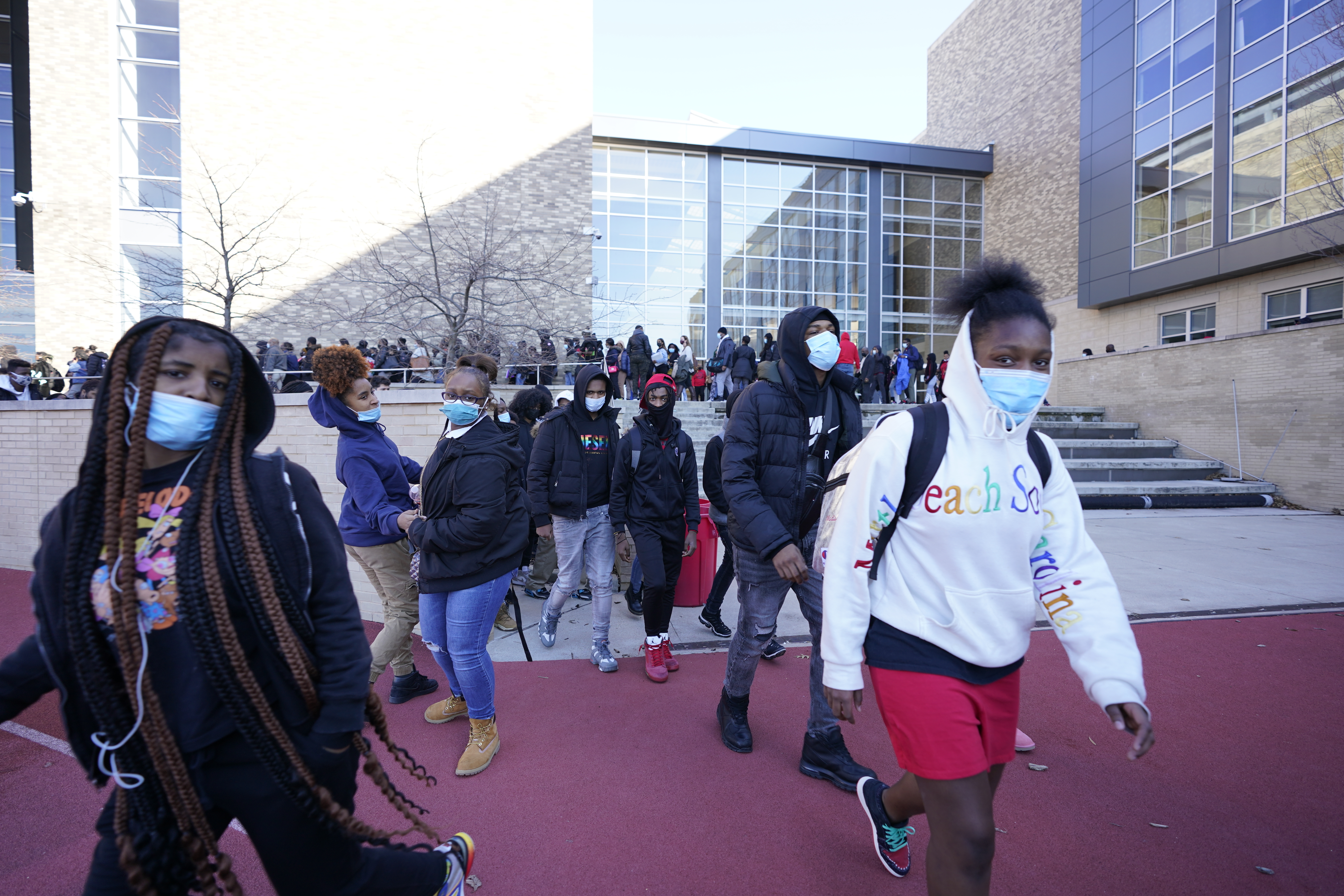 Dunbar High School was evacuated and classes were dismissed for the day