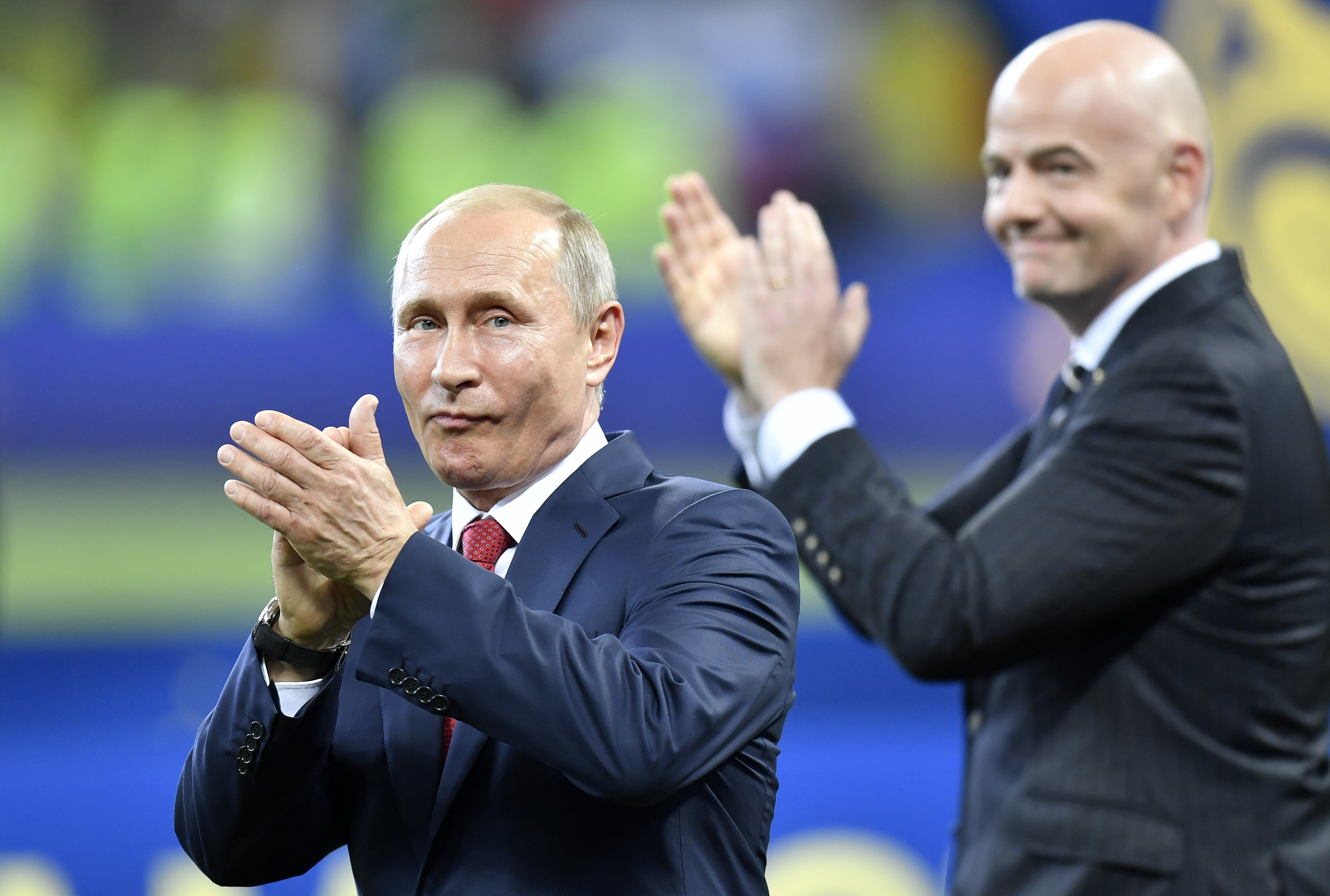 Russian President Vladimir Putin and FIFA President Gianni Infantino