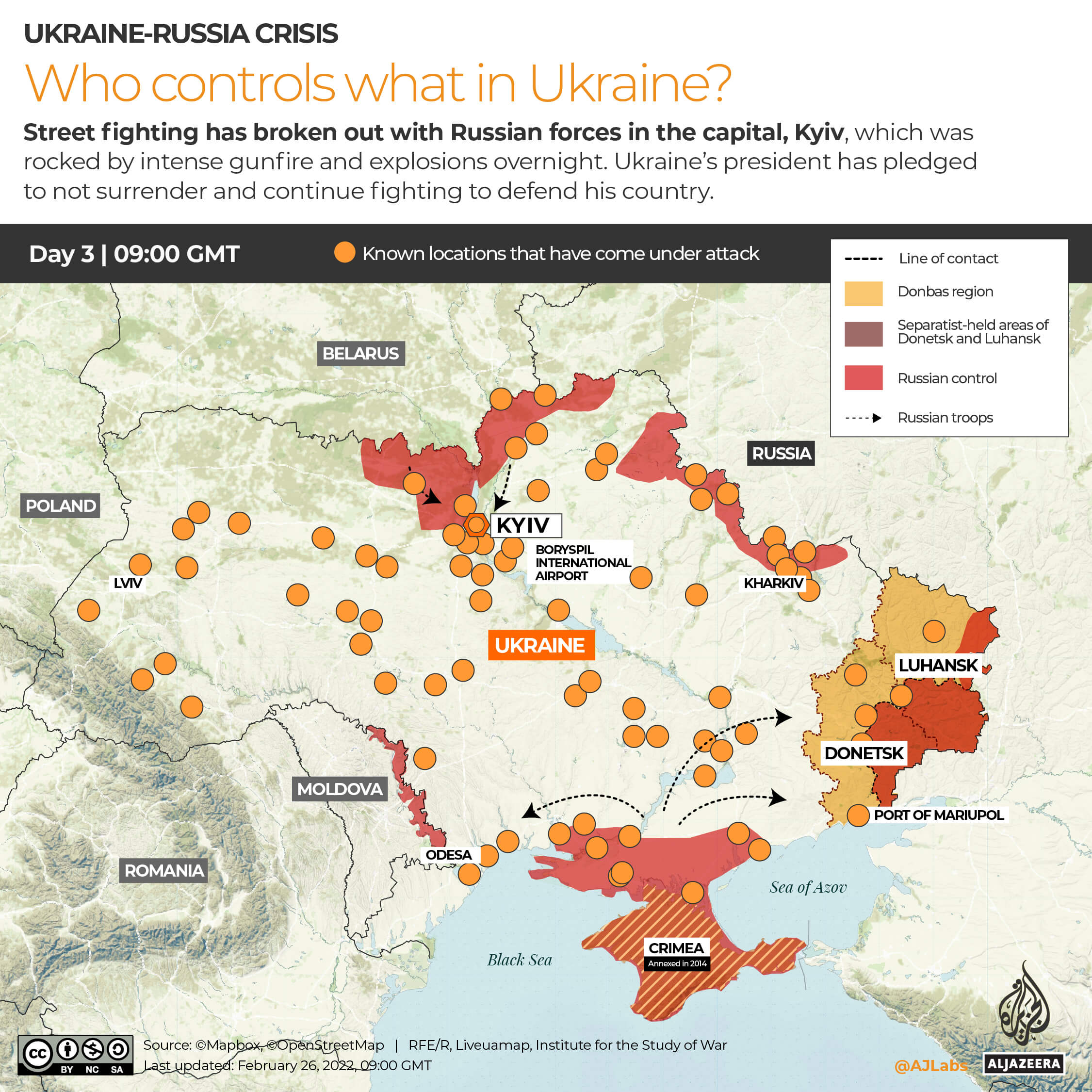 Day 3 of the Russian invasion in Ukraine