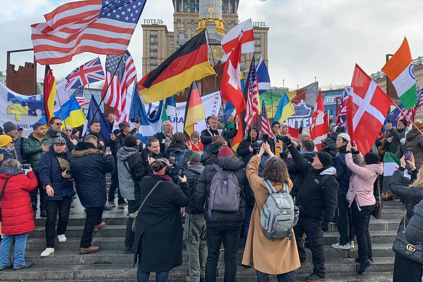 Attendees at Sunday’s rally said a few hundred people took part