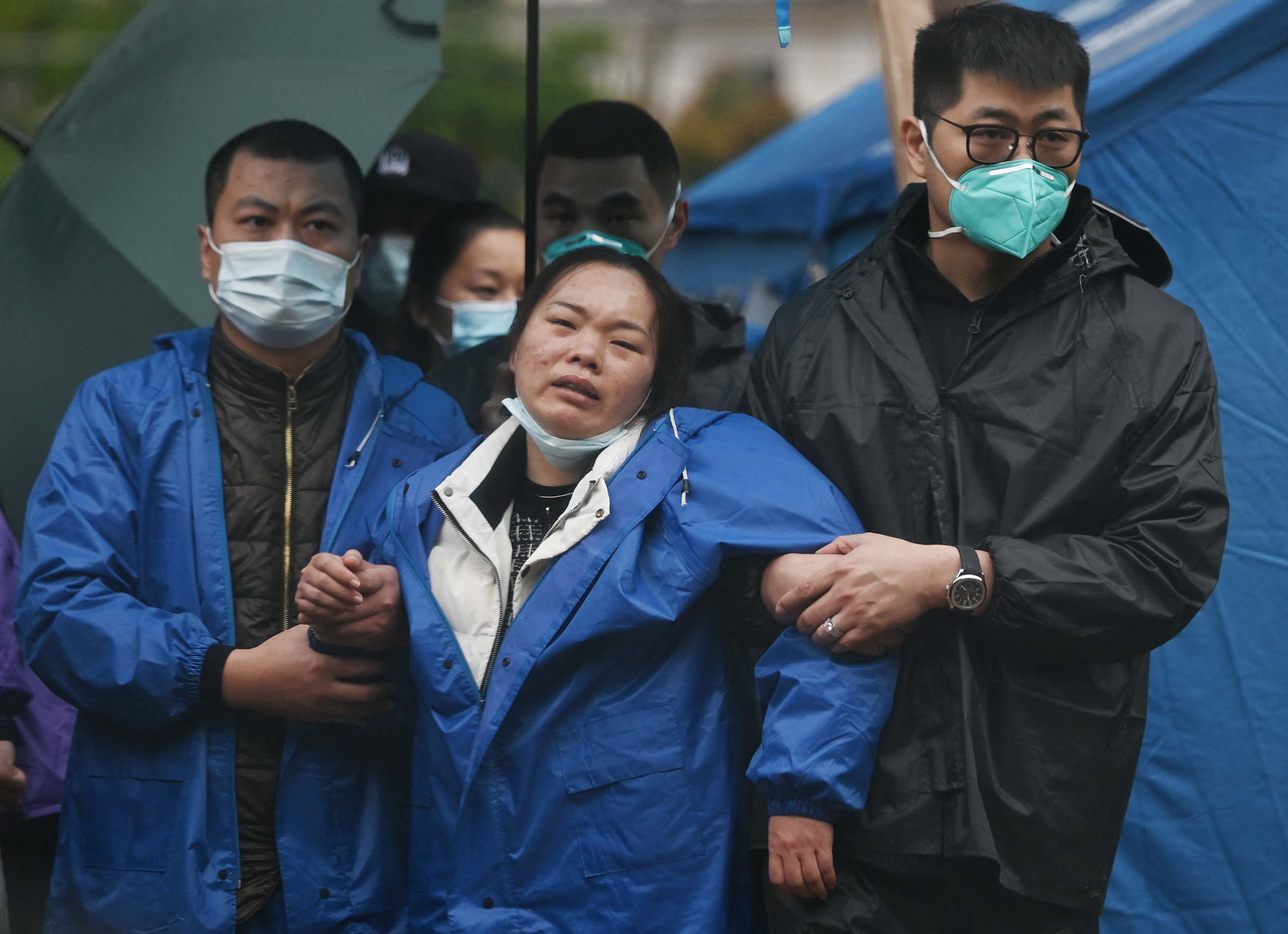 Grieving relatives arrived at the site where flight MU5735 crashed on March 24. No survivors have been found from Monday’s disaster