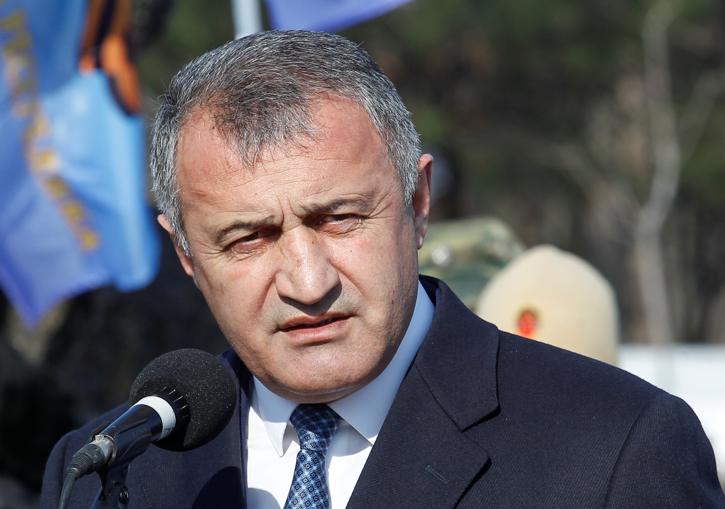 Leader of Georgia's breakaway region of South Ossetia Anatoly Bibilov attends a ceremony, which marks the 31st anniversary of the withdrawal of Soviet troops from Afghanistan, in Donetsk, Ukraine February 15, 2020. REUTERS/Alexander Ermochenko