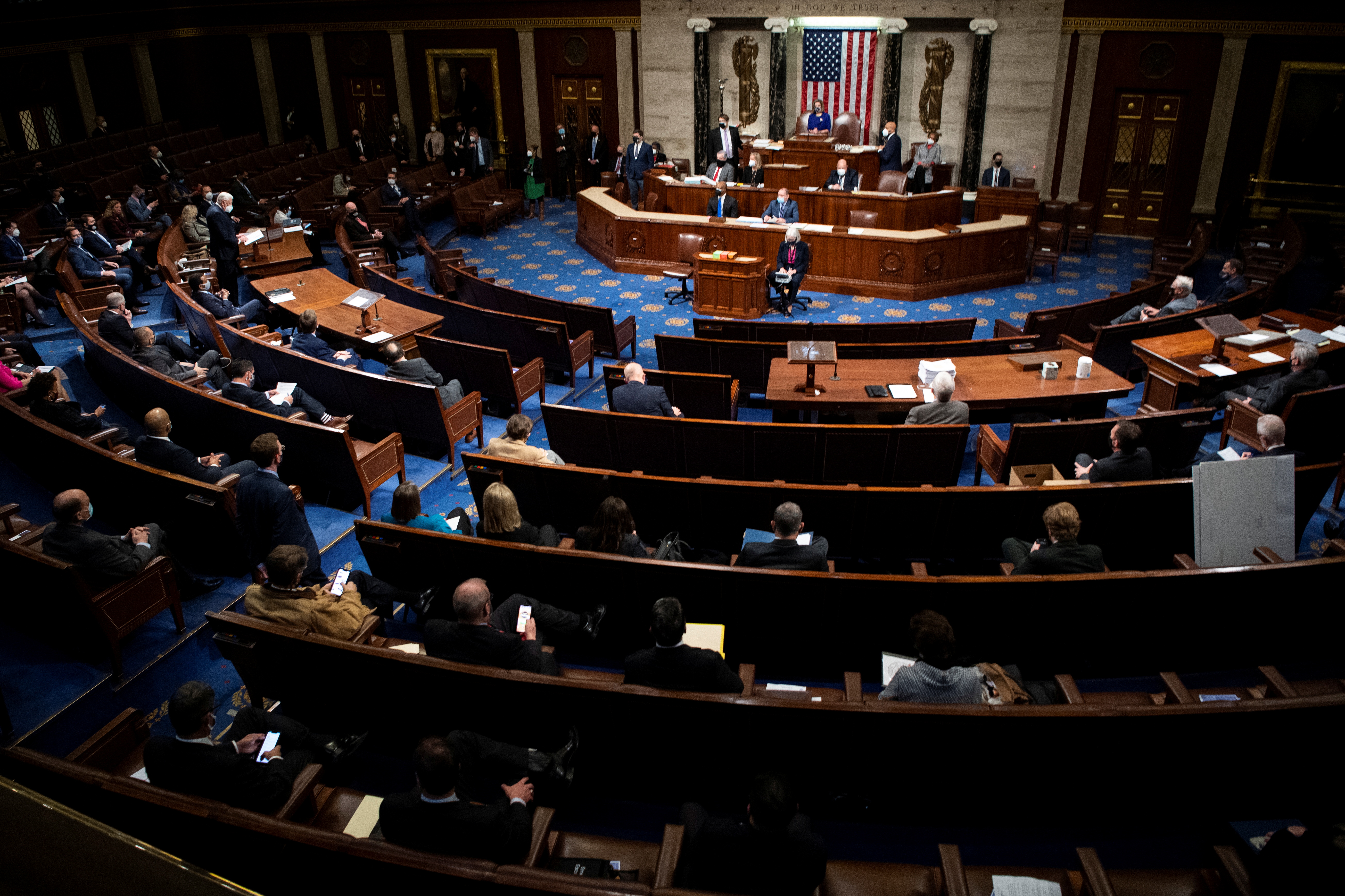 House Speaker Nancy Pelosi indicated that the $13.6 billion is likely to be just the tip of a much broader aid effort [File: Caroline Brehman/Reuters]