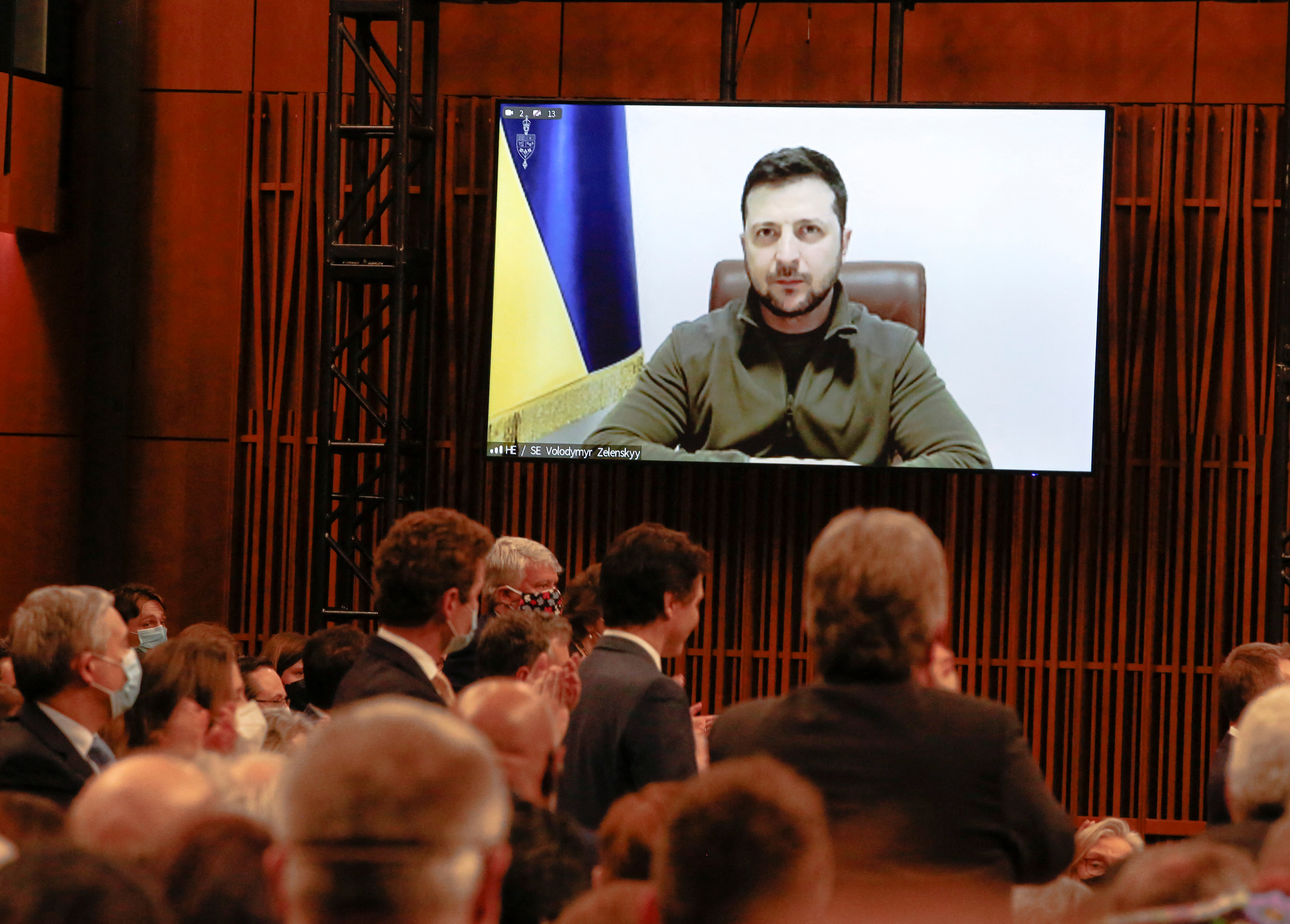 Ukrainian President Volodymyr Zelenskyy addresses Canada's parliament