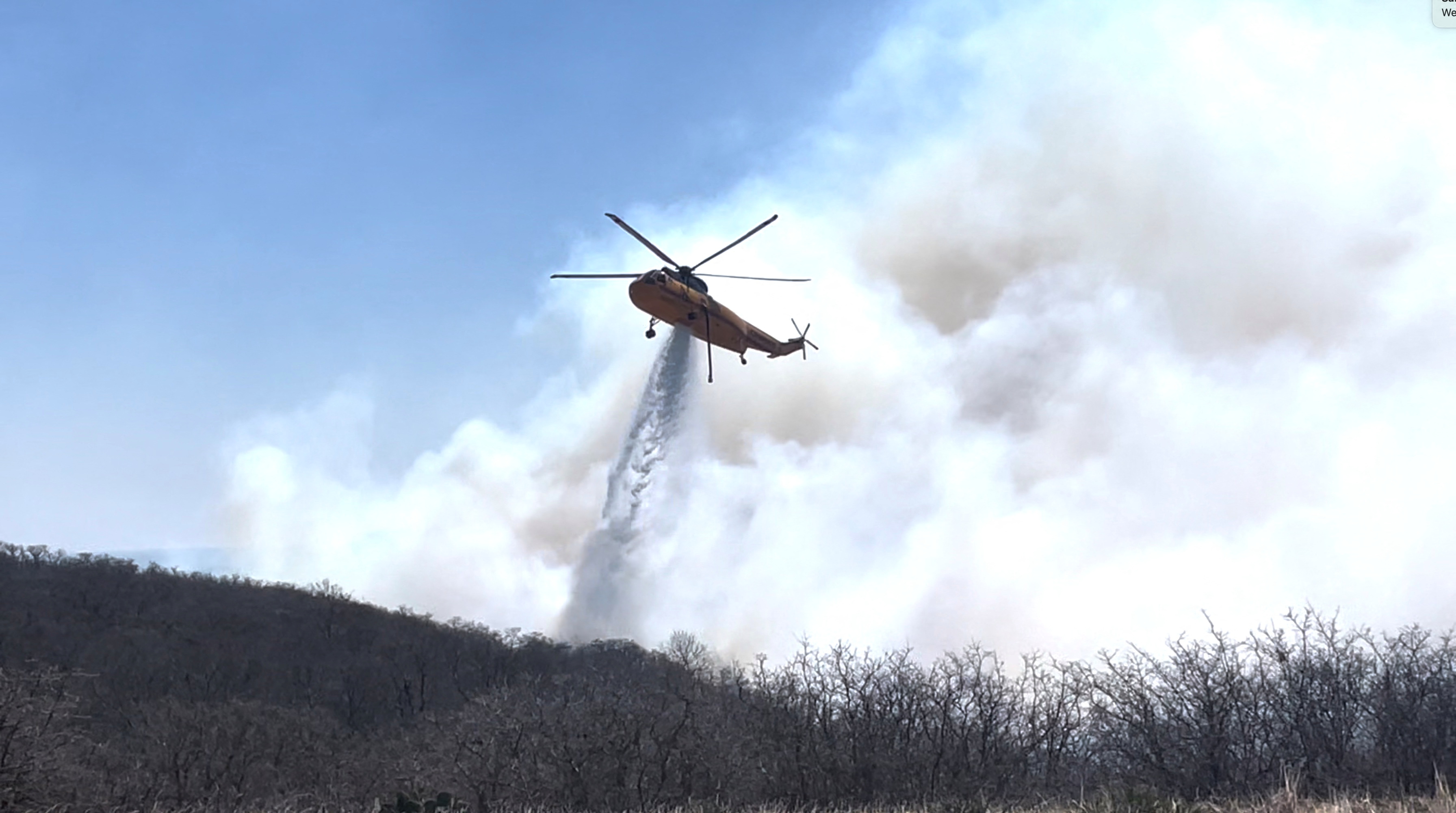 Firefighters have been battling a number of wildfires across Texas amid hot, dry conditions