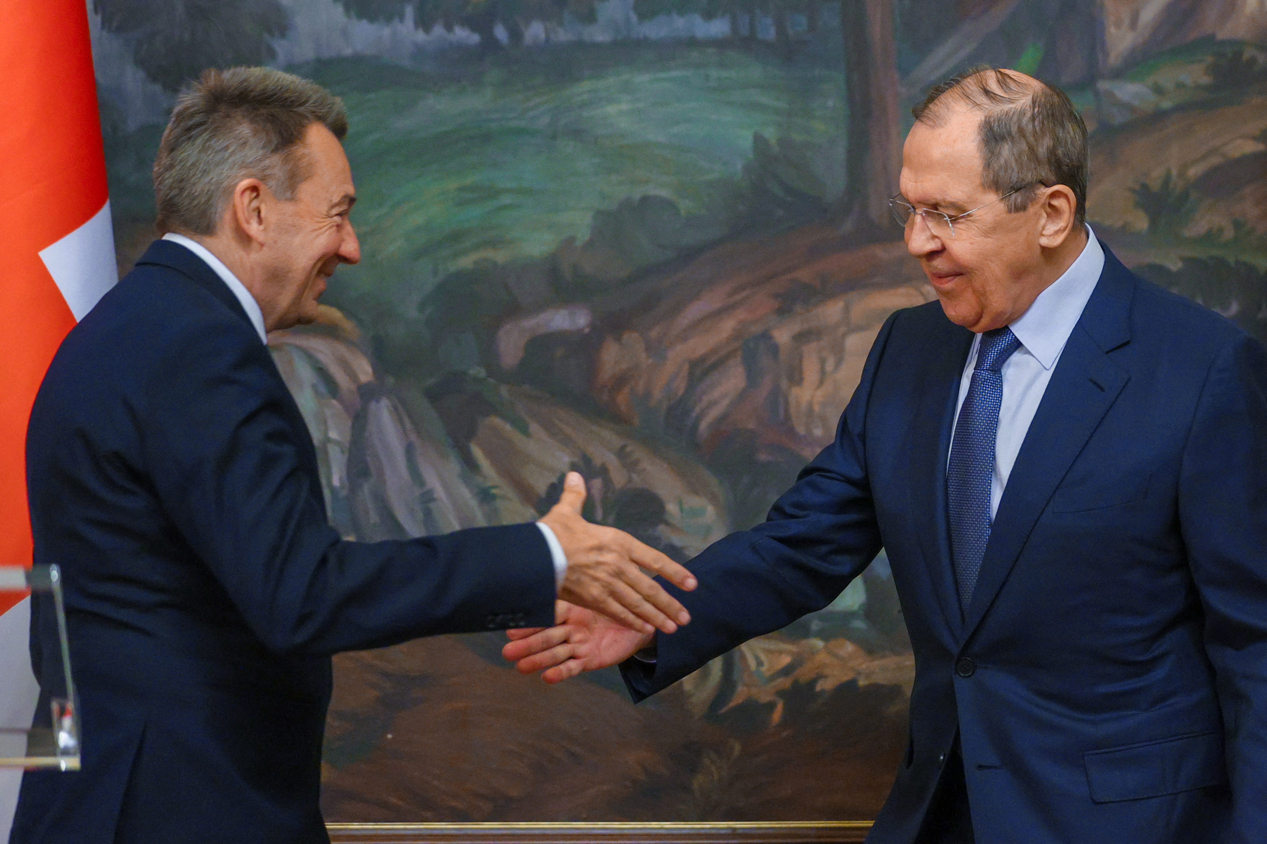 Russian Foreign Minister Sergey Lavrov and ICRC President Peter Maurer met to discuss the humanitarian situation in Ukraine