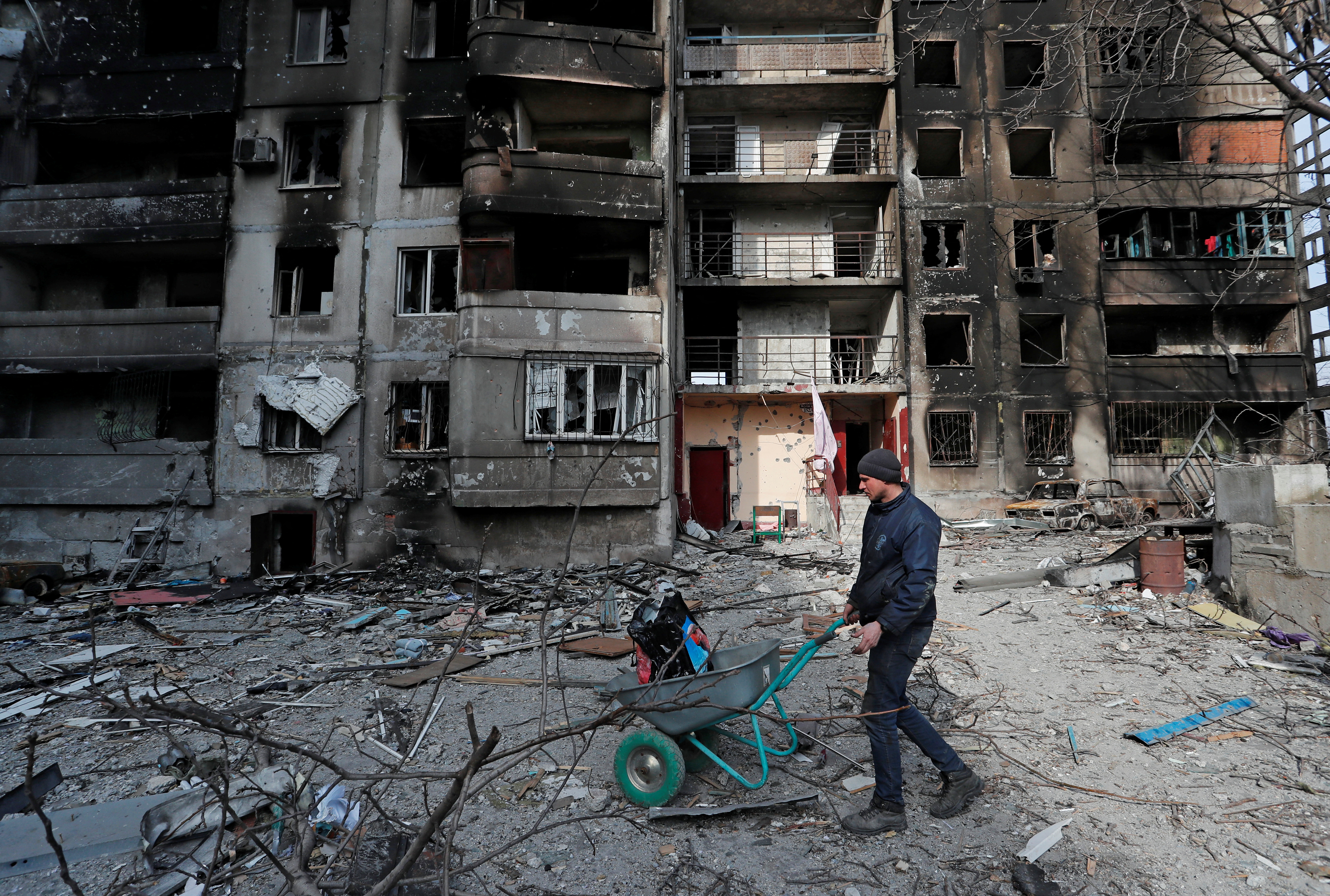 A humanitarian corridor from Mariupol to Zaporizhzhia, via the Russian-controlled port of Berdyansk, will open on Thursday, Moscow says